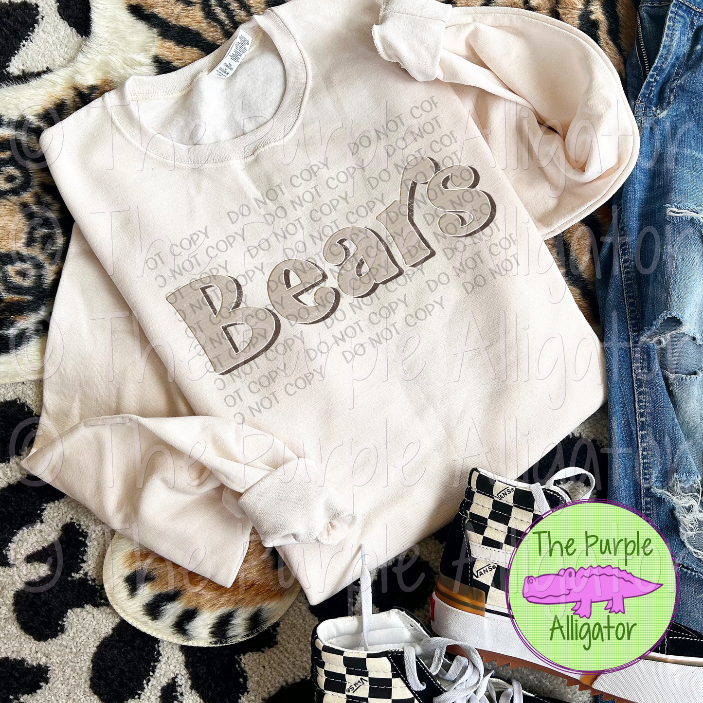 Bears Distressed Neutral Mascot School Spirit (d2f SWD)