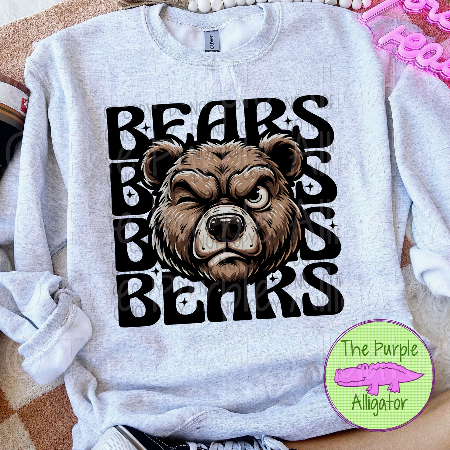 Bears Winking Mascot School Spirit (d2f SWD)
