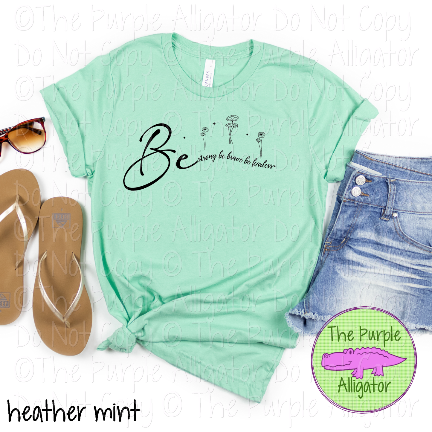Be Strong Be Brave Be Fearless | Christian Faith Design - Inspirational Faith-Based Apparel for Women, Men & Youth - CHOOSE YOUR DESIGN COLOR (0824 RC)