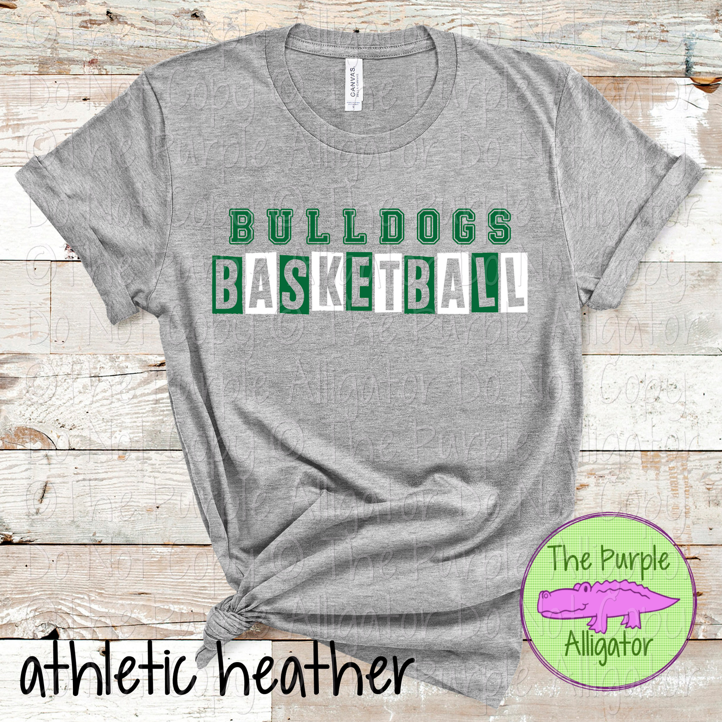 Bulldogs Basketball Halftime – Bold Two-Color Mascot Sports Spirit Wear Design - CHOOSE YOUR DESIGN COLORS - 0925 (d2f TPA)