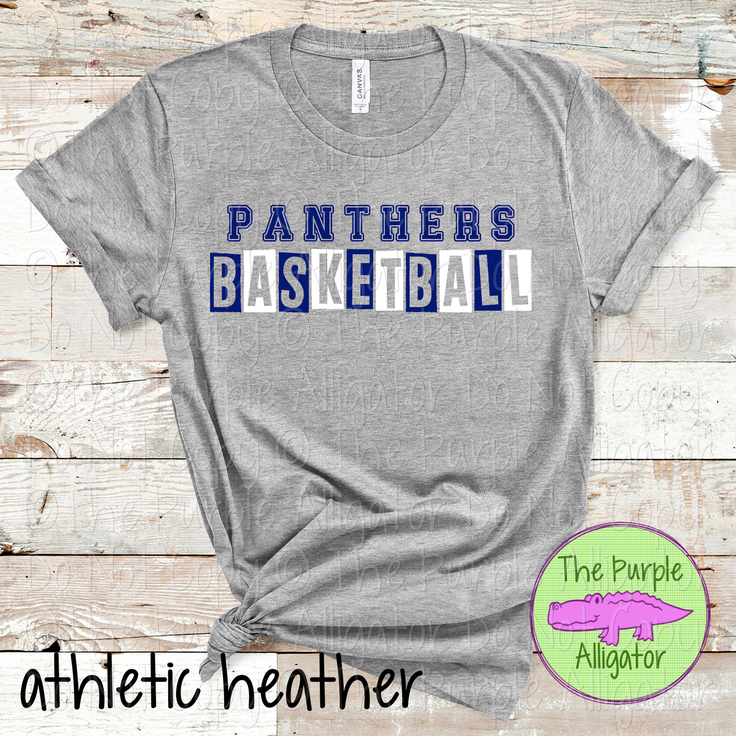 Panthers Basketball Halftime – Bold Two-Color Mascot Sports Spirit Wear Design - CHOOSE YOUR DESIGN COLORS - 0925 (d2f TPA)