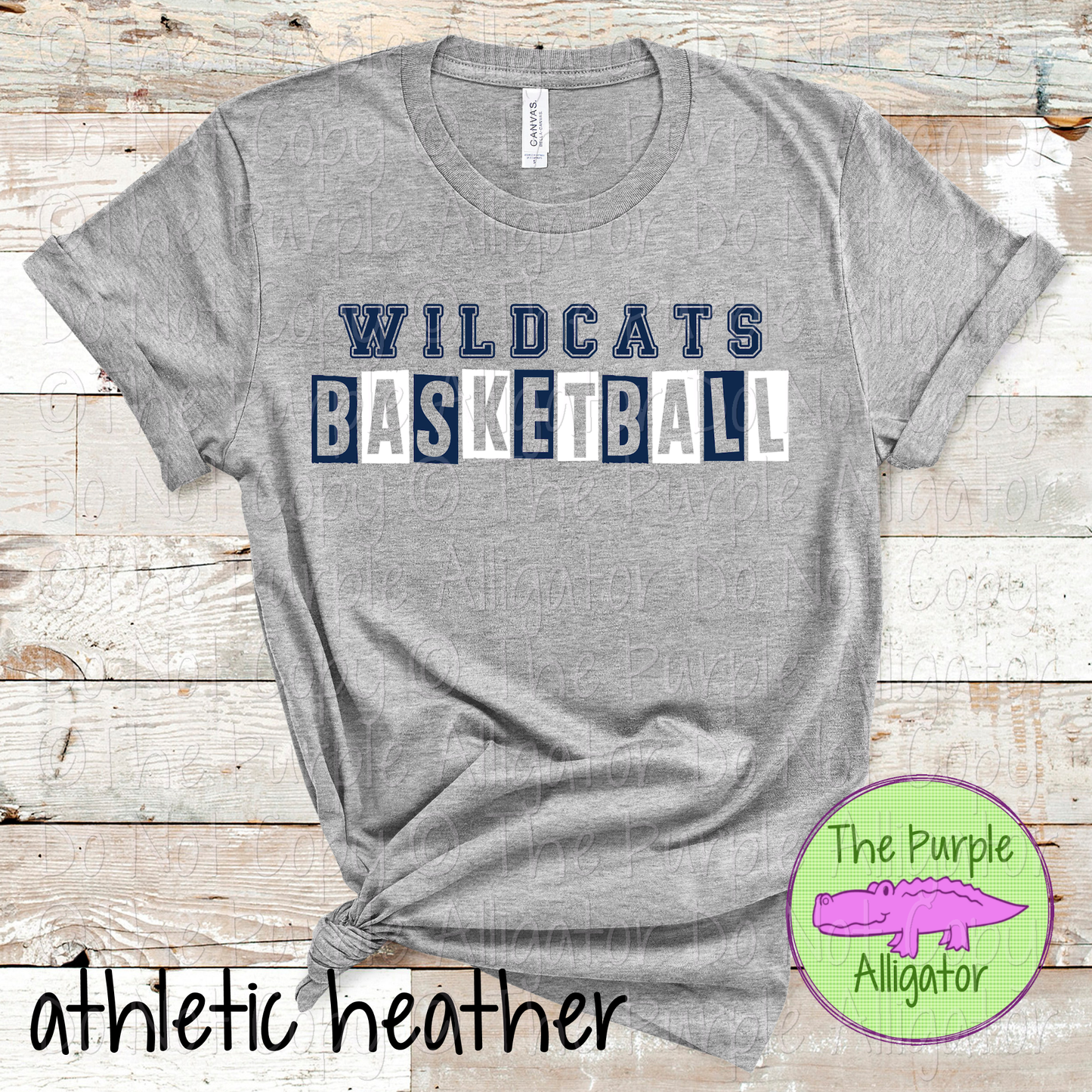 Wildcats Basketball Halftime – Bold Two-Color Mascot Sports Spirit Wear Design - CHOOSE YOUR DESIGN COLORS - 0925 (d2f TPA)
