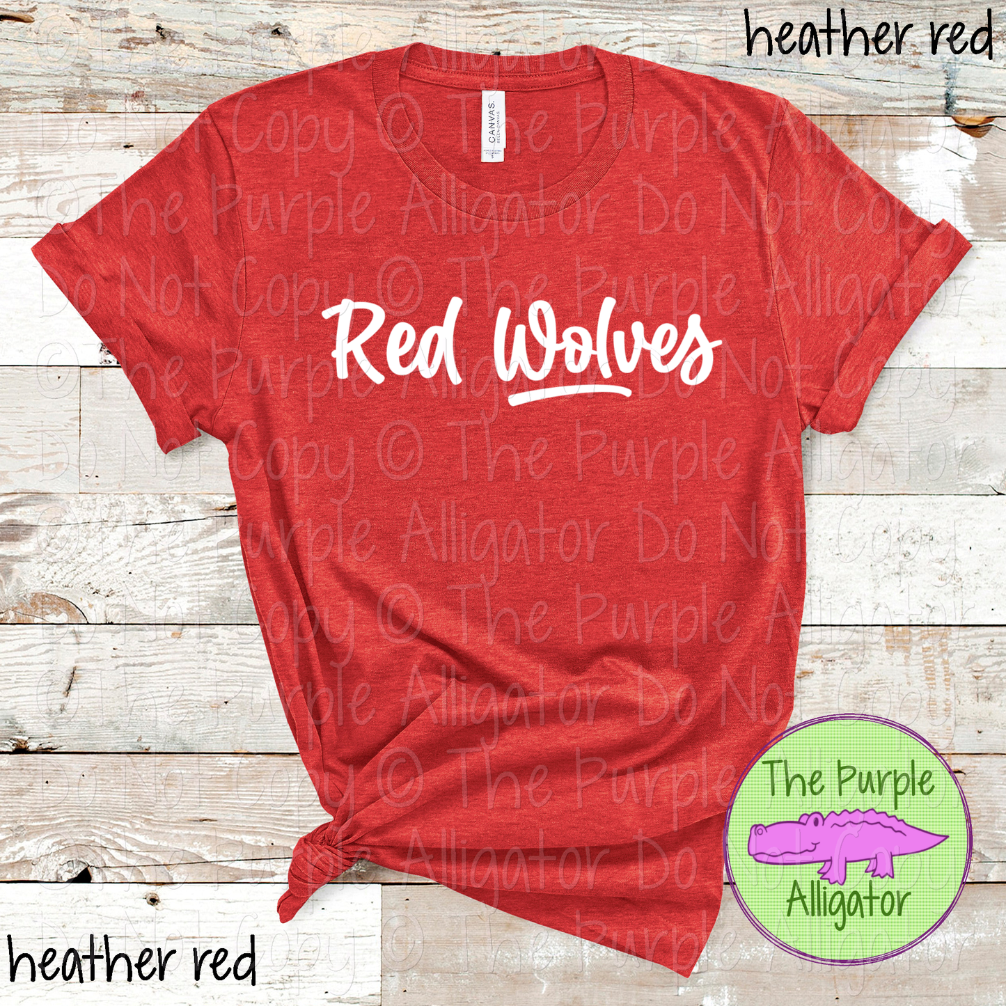 Red Wolves Bold Flow | Bold Handwritten Spirit Wear Design for Students, Staff & Fans - CHOOSE YOUR DESIGN COLOR 0725 (d2f TPA)