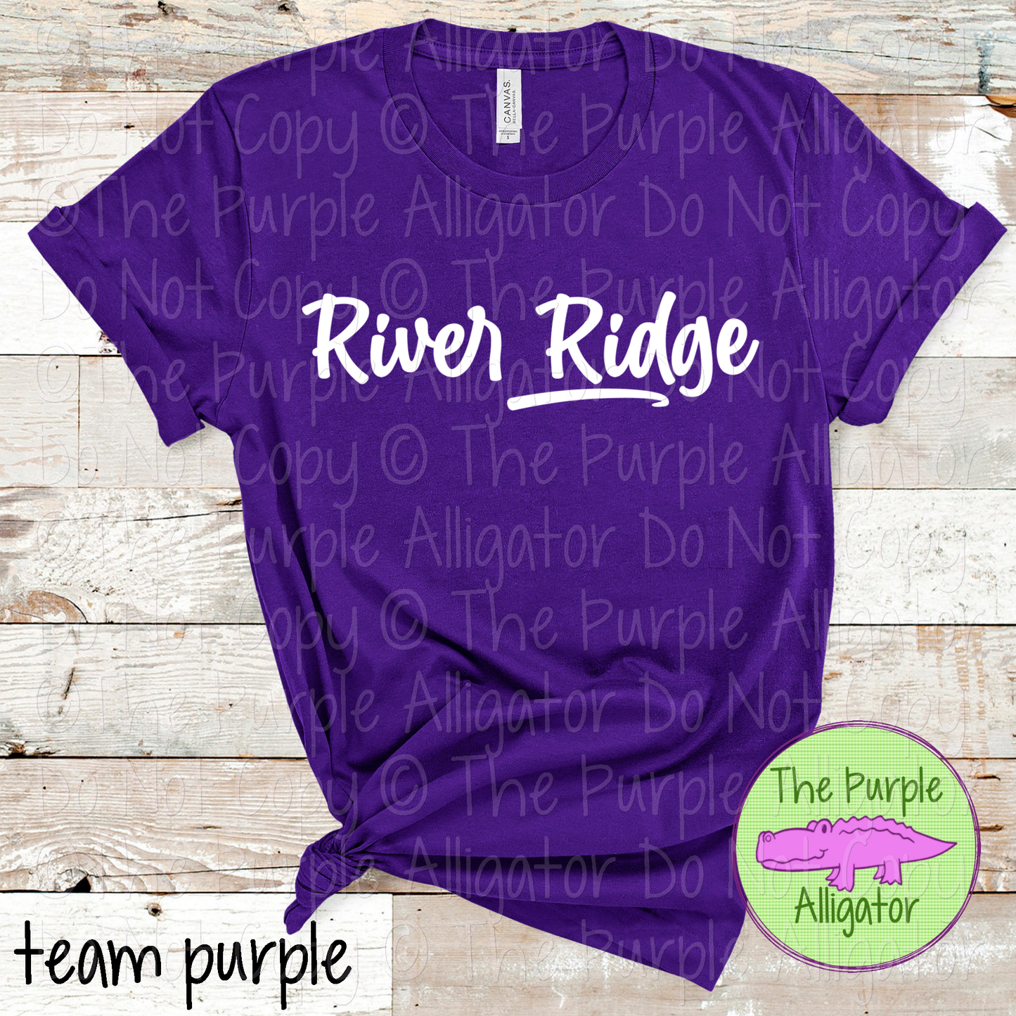 River Ridge Bold Flow | Bold Handwritten Spirit Wear Design for Students, Staff & Fans - CHOOSE YOUR DESIGN COLOR 0725 (d2f TPA)