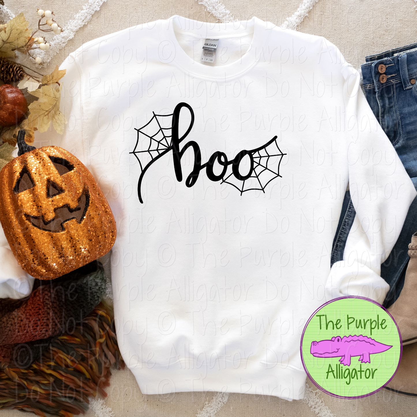 Boo | Spider Web Halloween Graphic Tee for Women 0819 DD