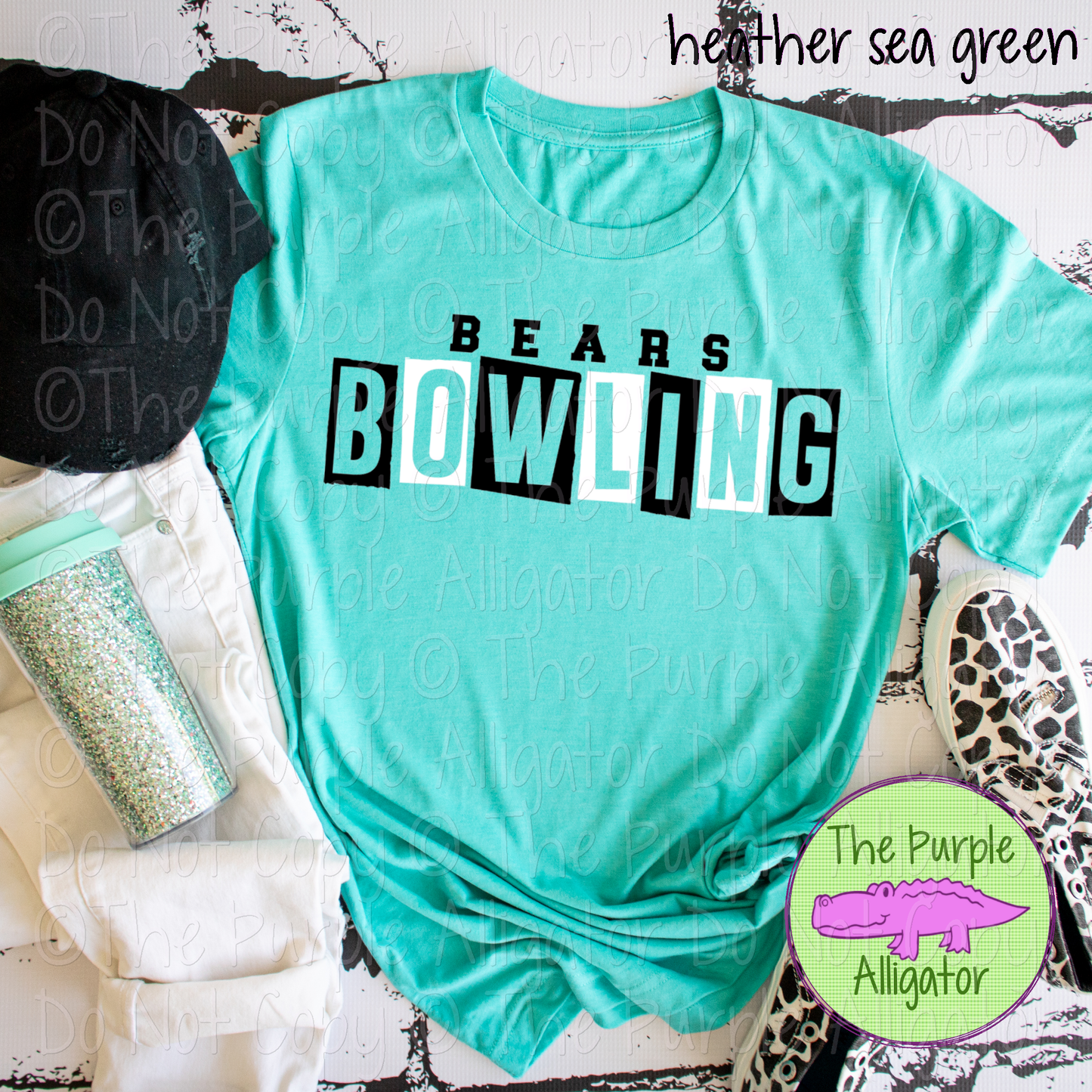 Bears Bowling Halftime Mascot School Spirit Wear Team Gear - CHOOSE YOUR DESIGN COLORS - 0525 (d2f TPA)