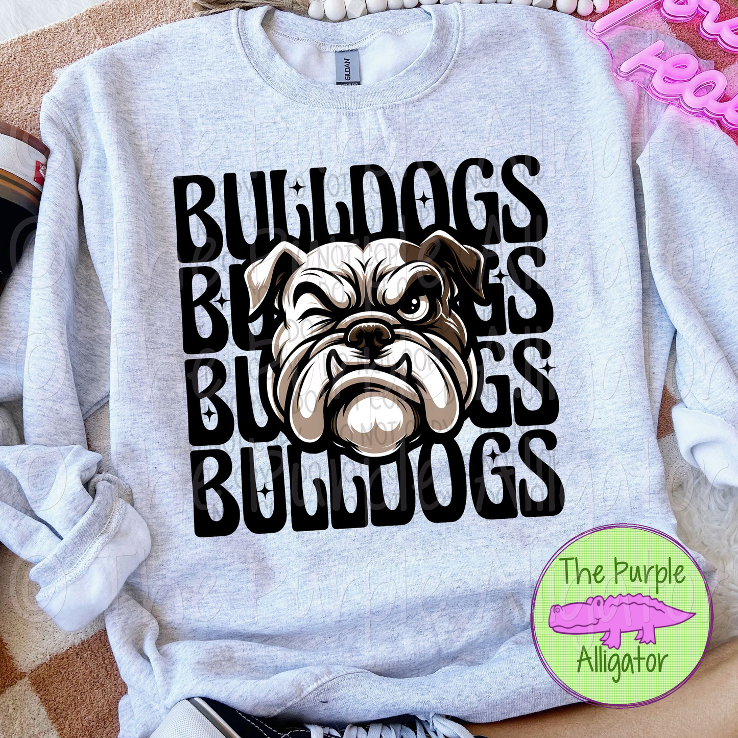 Bulldogs Winking Mascot School Spirit (d2f SWD)