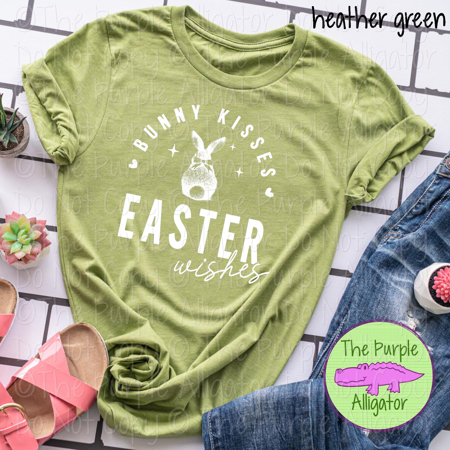 Bunny Kisses Easter Wishes - CHOOSE YOUR DESIGN COLOR - 0225 (d2f DS)