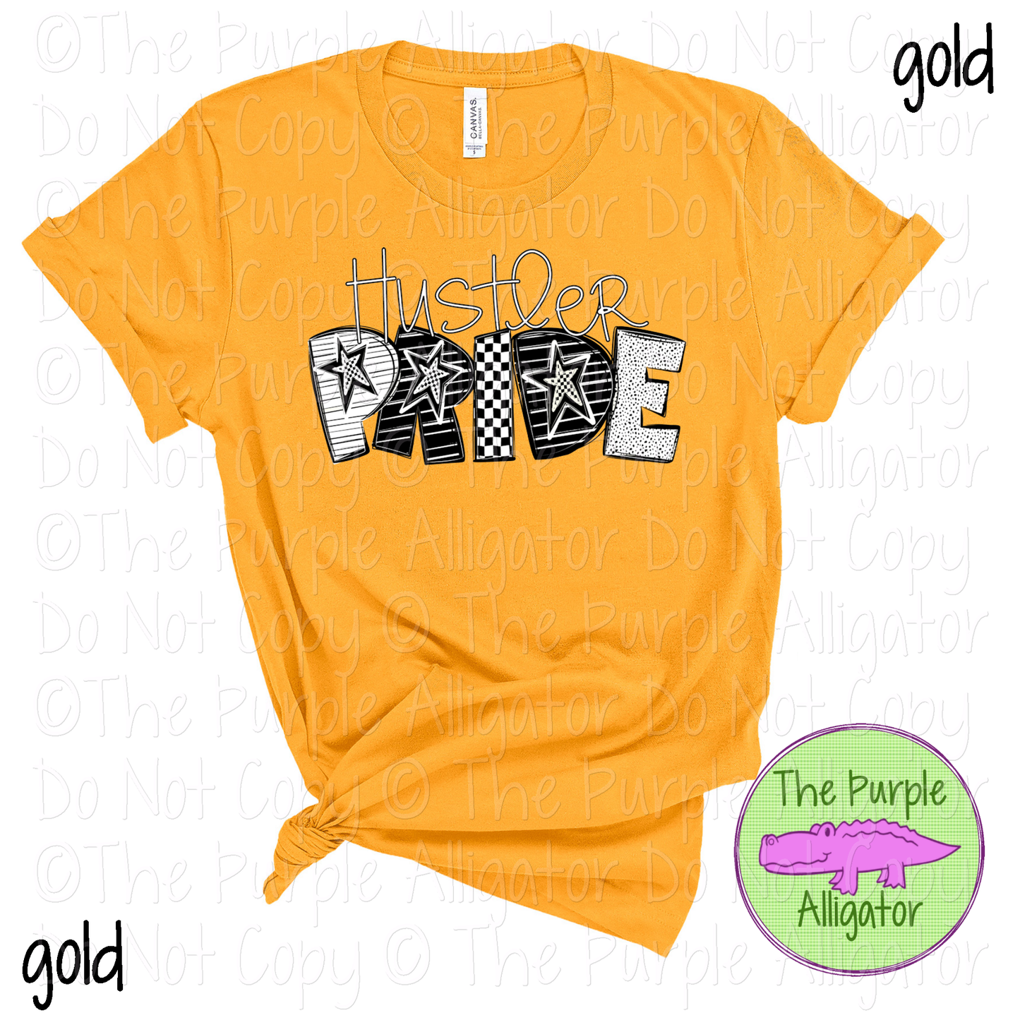 Hustler Pride Black & White Mascot School Spirit Wear Team Gear 0325 (d2f TPA)