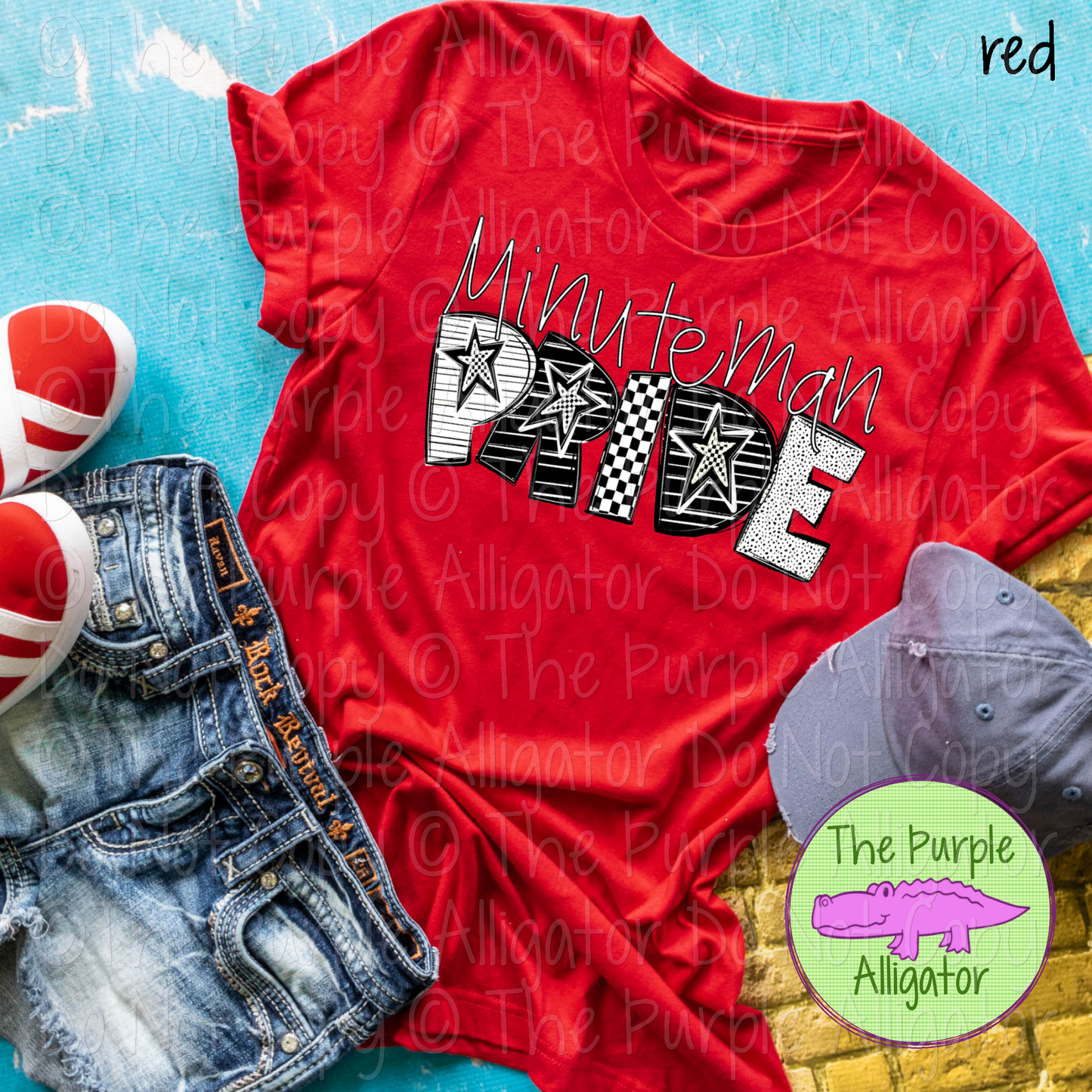 Minuteman Pride Black & White Mascot School Spirit Wear Team Gear 0325 (d2f TPA)