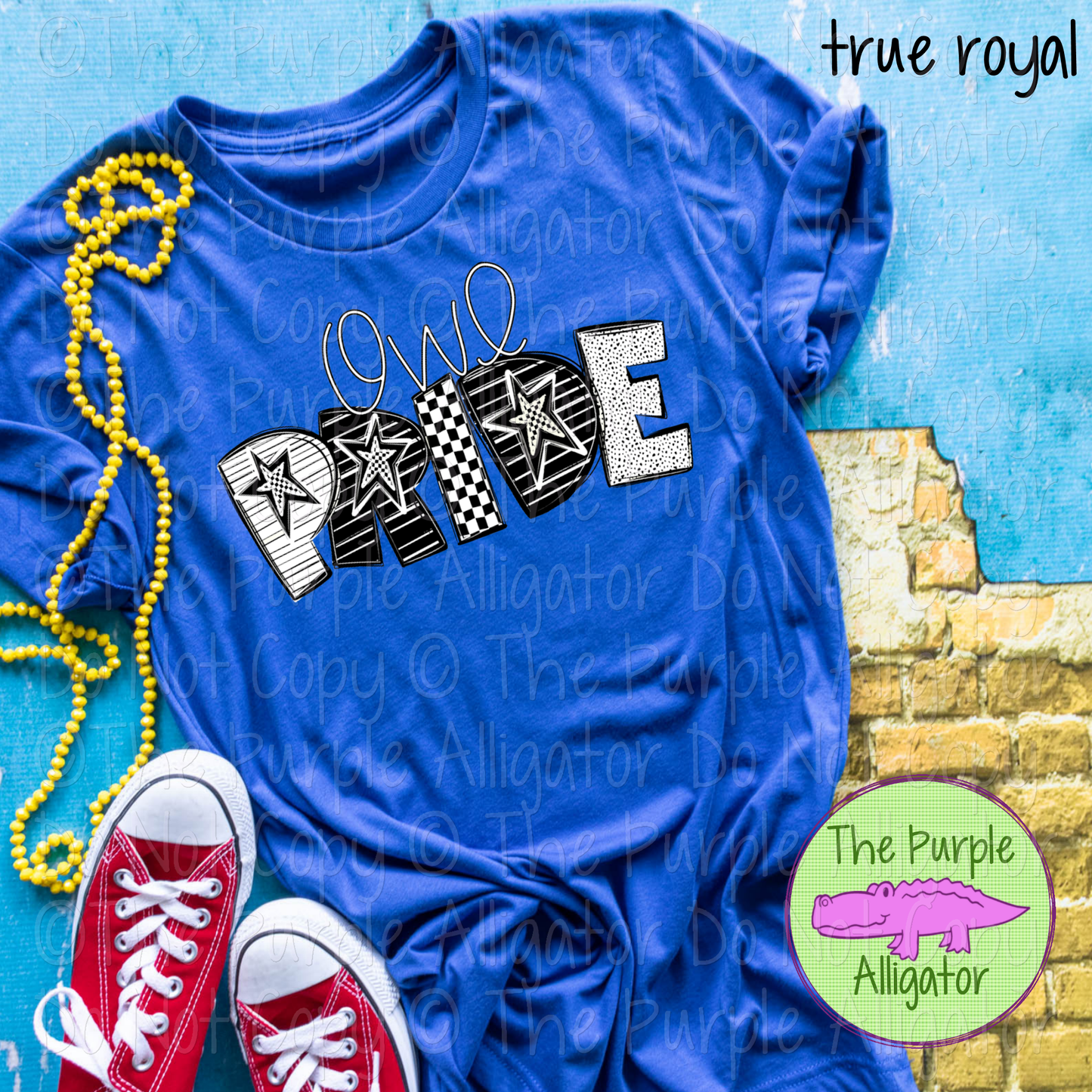 Owl Pride Black & White Mascot School Spirit Wear Team Gear 0325 (d2f TPA)