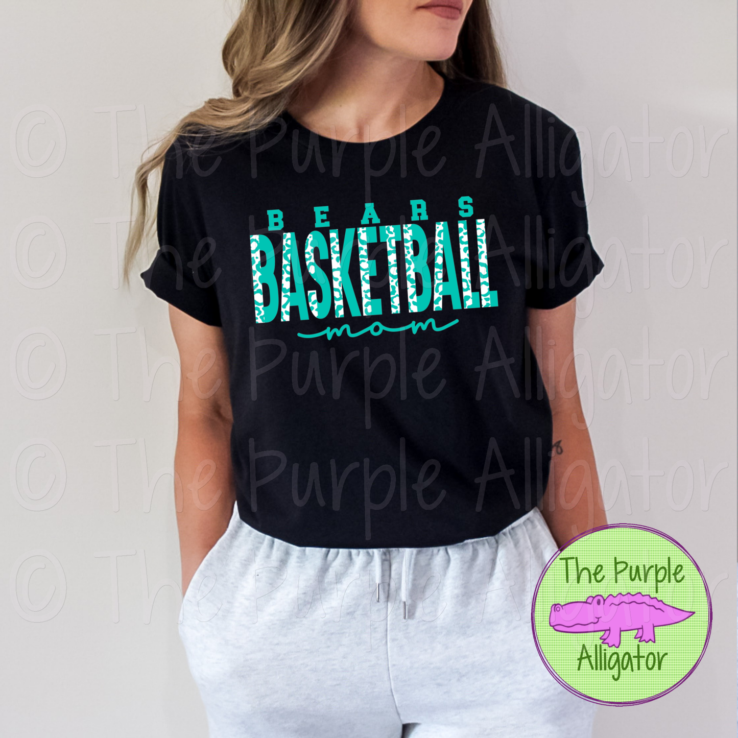 Bears Basketball Mom SC47 Mascot School Spirit - CHOOSE YOUR DESIGN COLORS (d2f TPA)