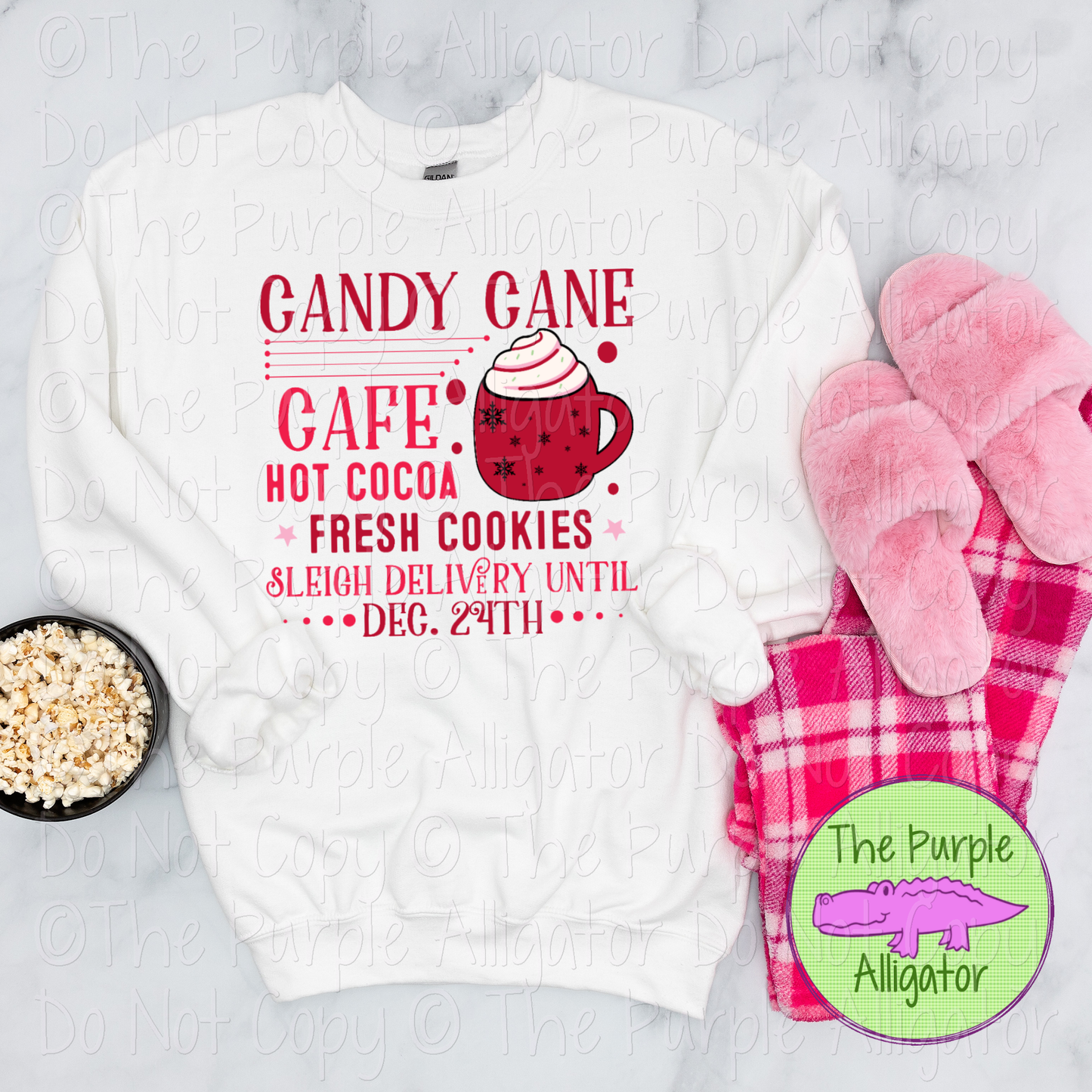 Candy Cane Cafe – Vintage Christmas Shirt for Holiday Cheer & Sweet Treats 1123 (D2F BC)