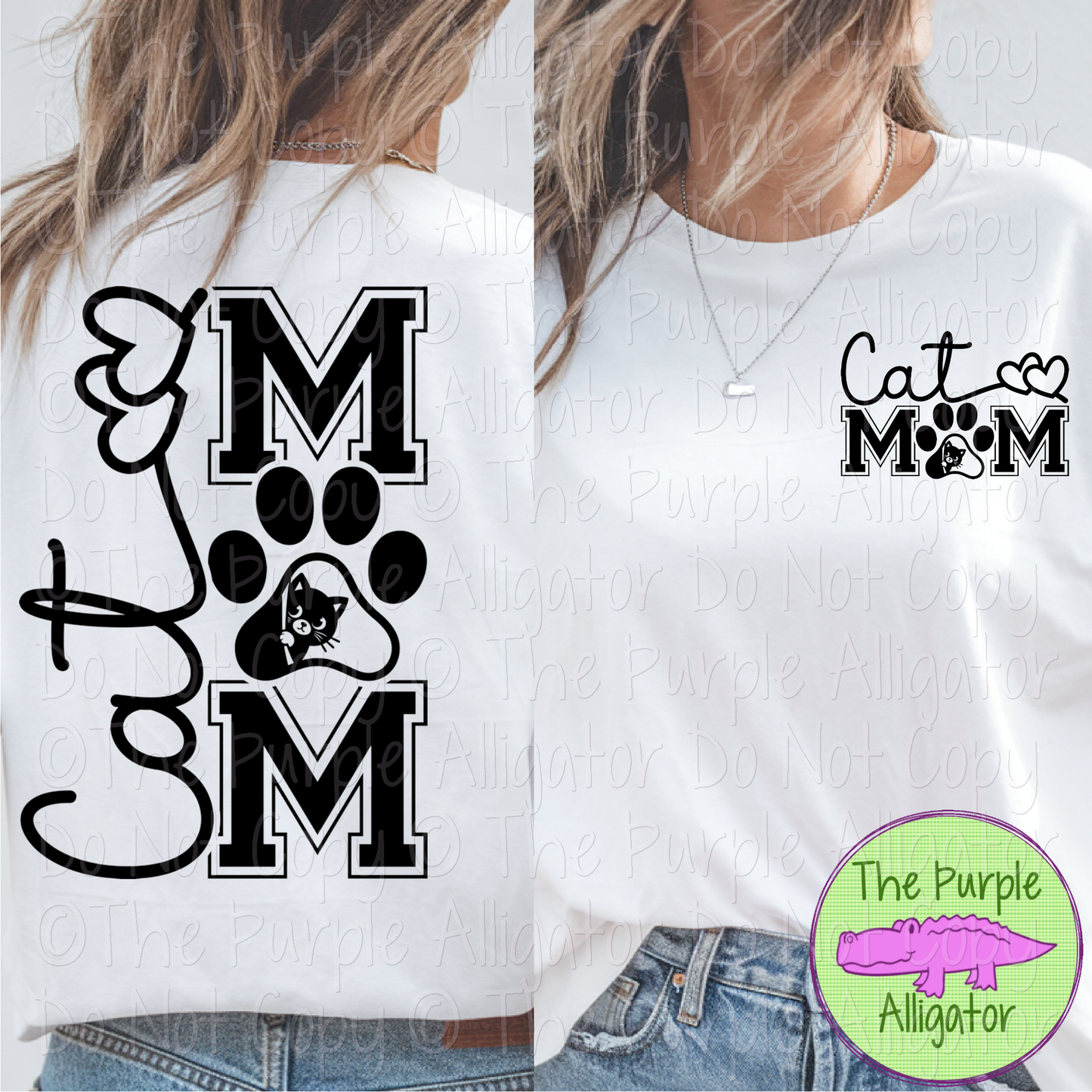 Cat Mom Front/Back Design 1224 (d2f DA)