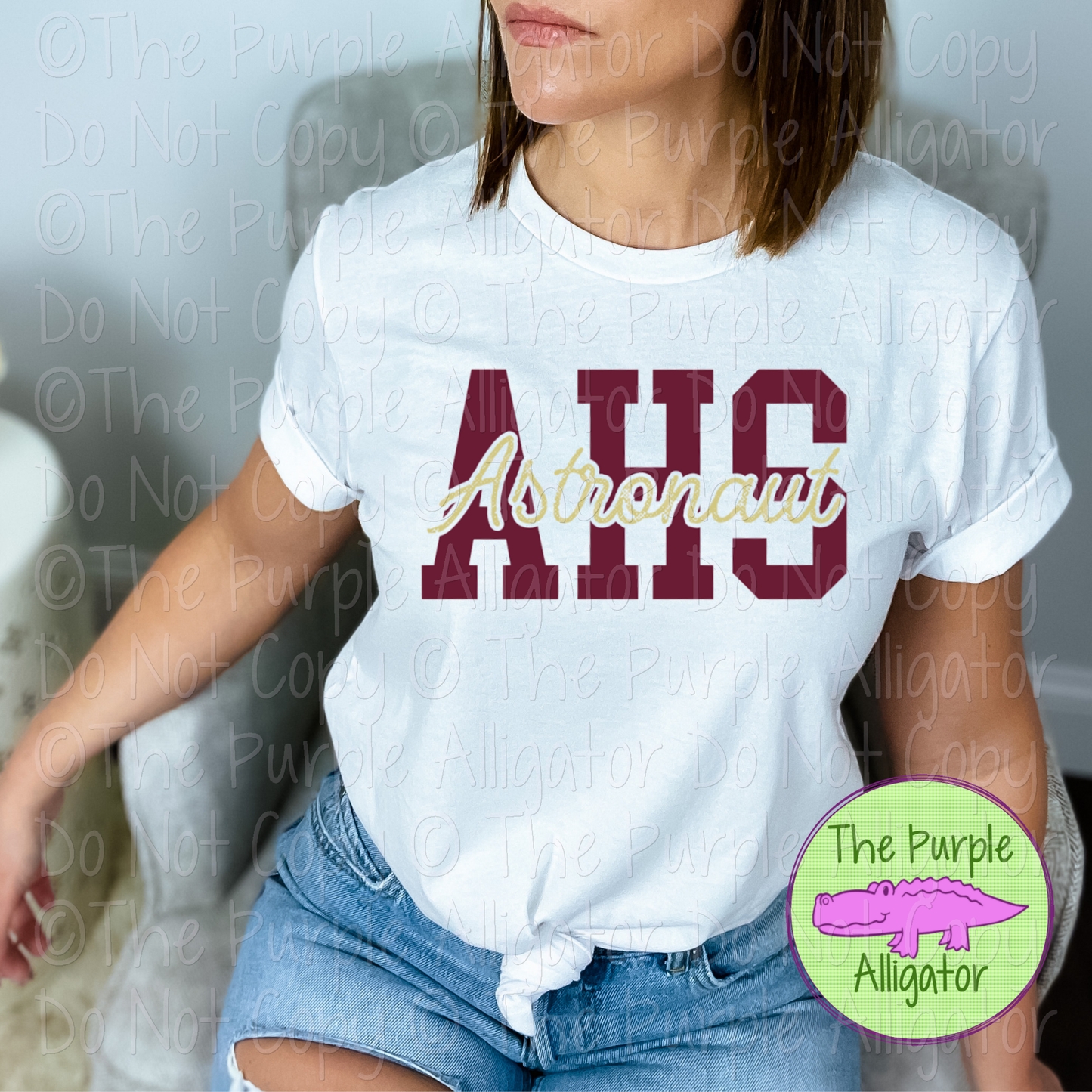AHS Astronaut CB Grunge School Spirit CHOOSE YOUR DESIGN COLORS 0125 (d2f TPA)