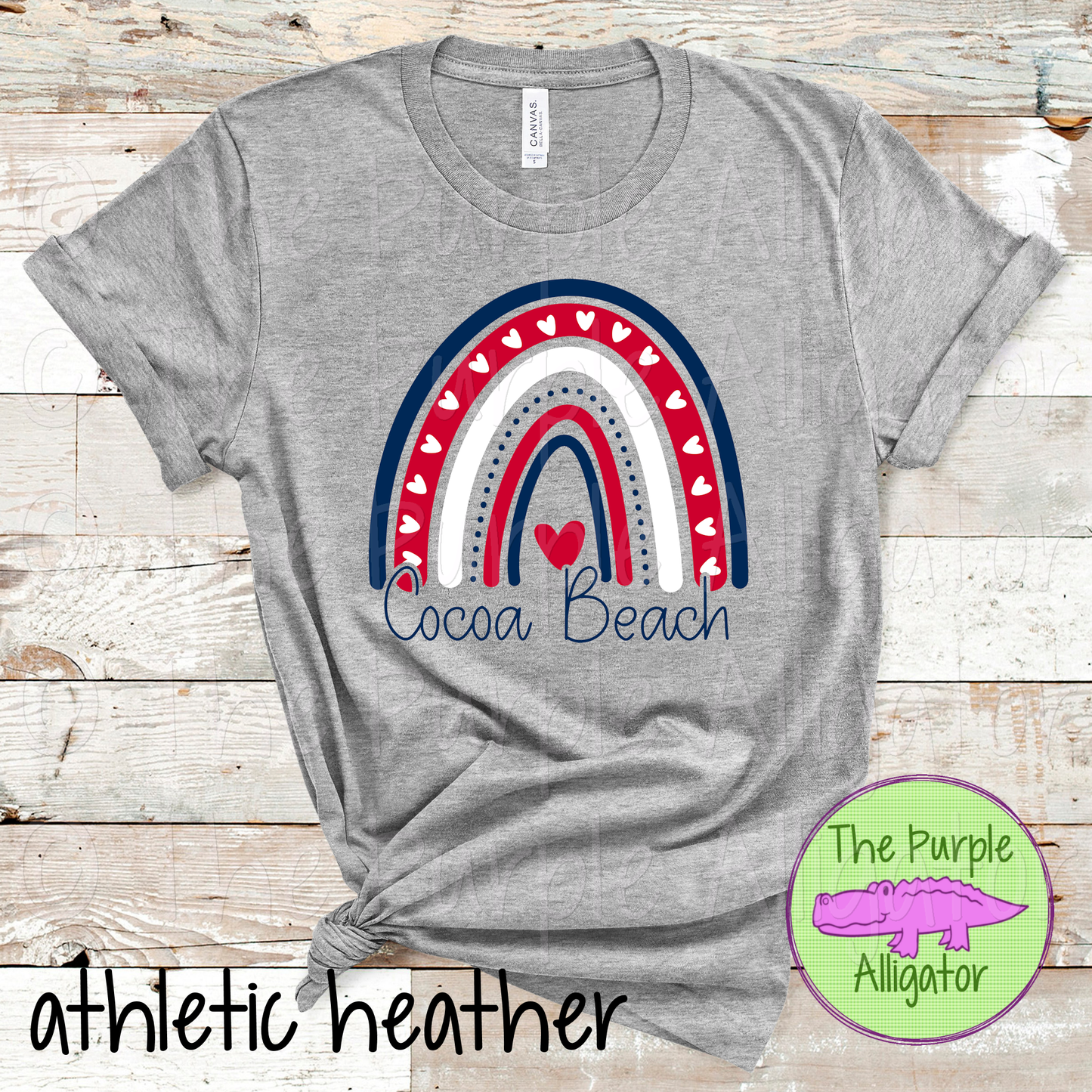 Cocoa Beach Boho Rainbow | 3-Color School Rainbow Spirit Wear Design 0824 (d2f TPA)