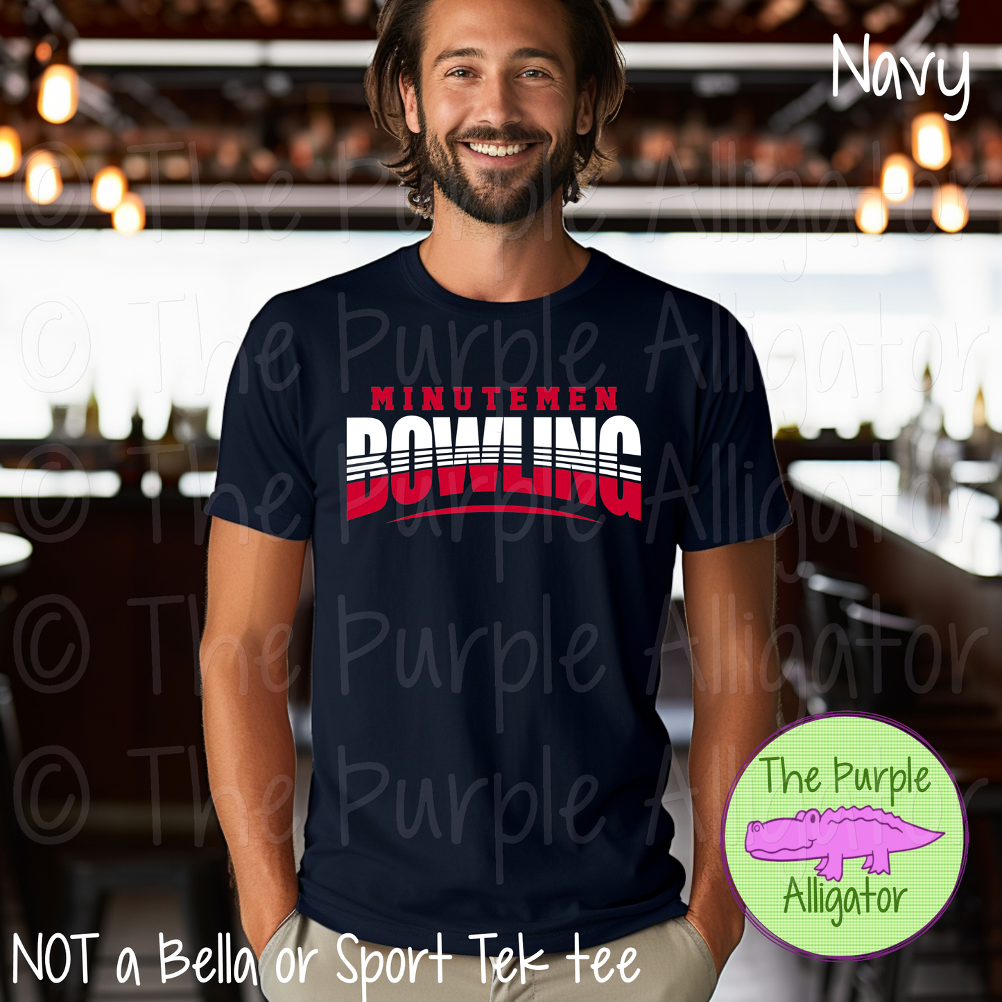 Minutemen Bowling SC1 Mascot School Spirit Wear Team Swag - CHOOSE YOUR DESIGN COLORS (d2f TPA)