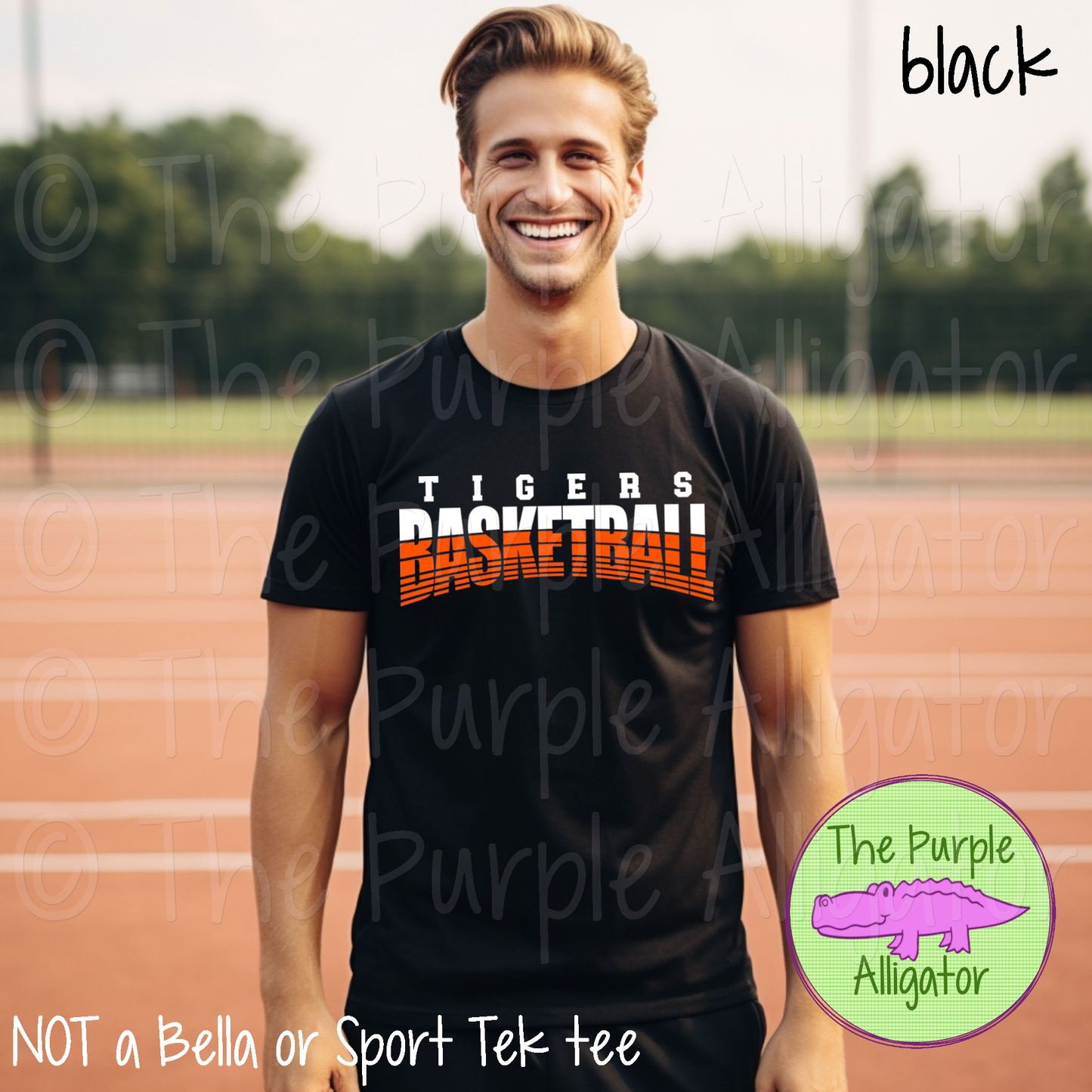 Tigers Basketball SC40 Mascot School Spirit - CHOOSE YOUR DESIGN COLORS (d2f TPA)