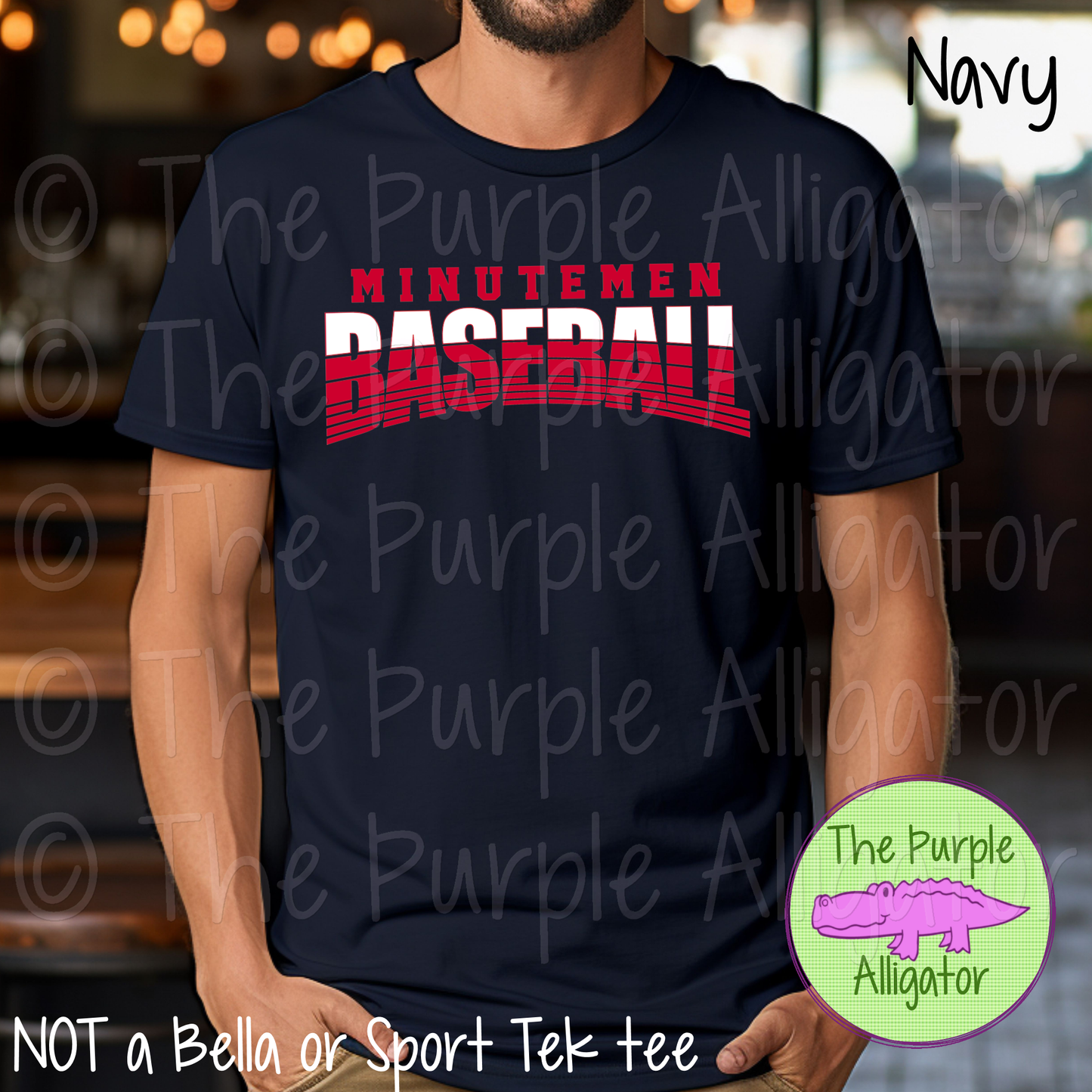 Minutemen Baseball SC22 Mascot School Spirit - CHOOSE YOUR DESIGN COLORS (d2f TPA)