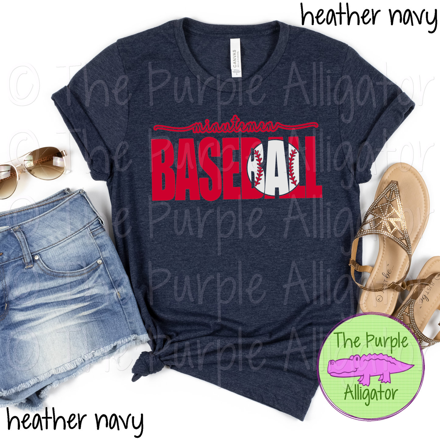 Minutemen Baseball SC64 Mascot School Spirit - CHOOSE YOUR DESIGN COLOR (d2f TPA)