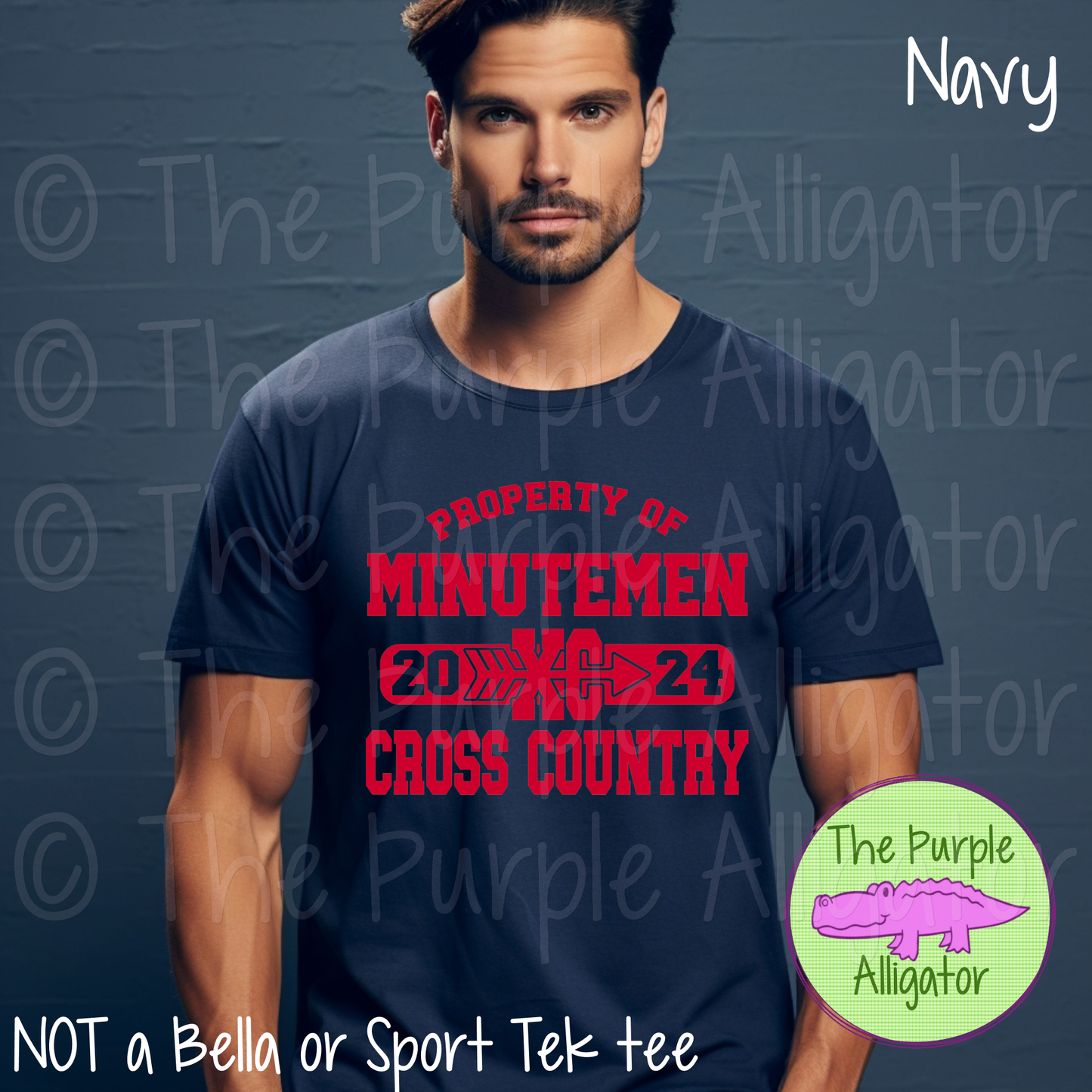 Minutemen Cross Country SC15 Mascot School Spirit Wear Team Swag - CHOOSE YOUR DESIGN COLOR (d2f TPA)