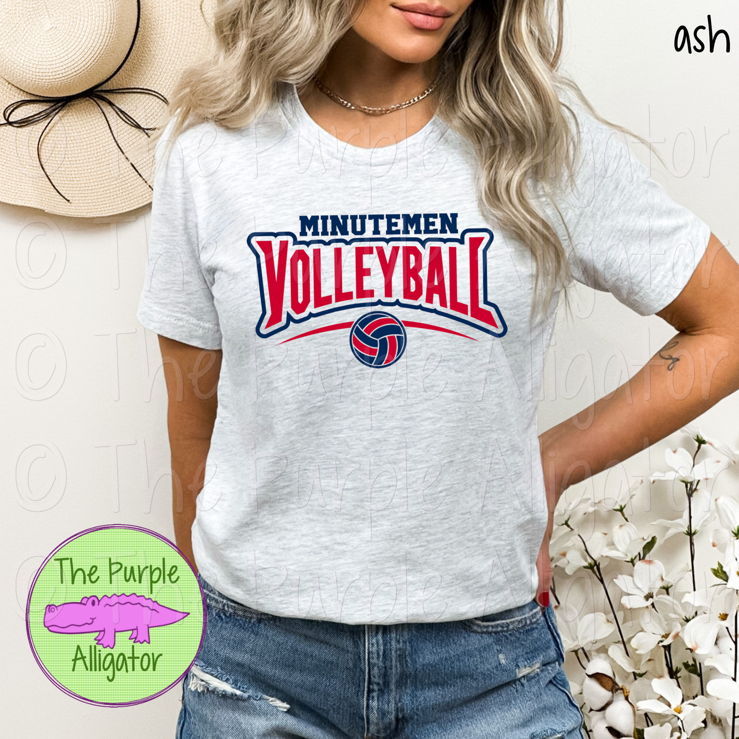 Minutemen Volleyball SC55 Mascot School Spirit - CHOOSE YOUR DESIGN COLORS (d2f TPA)
