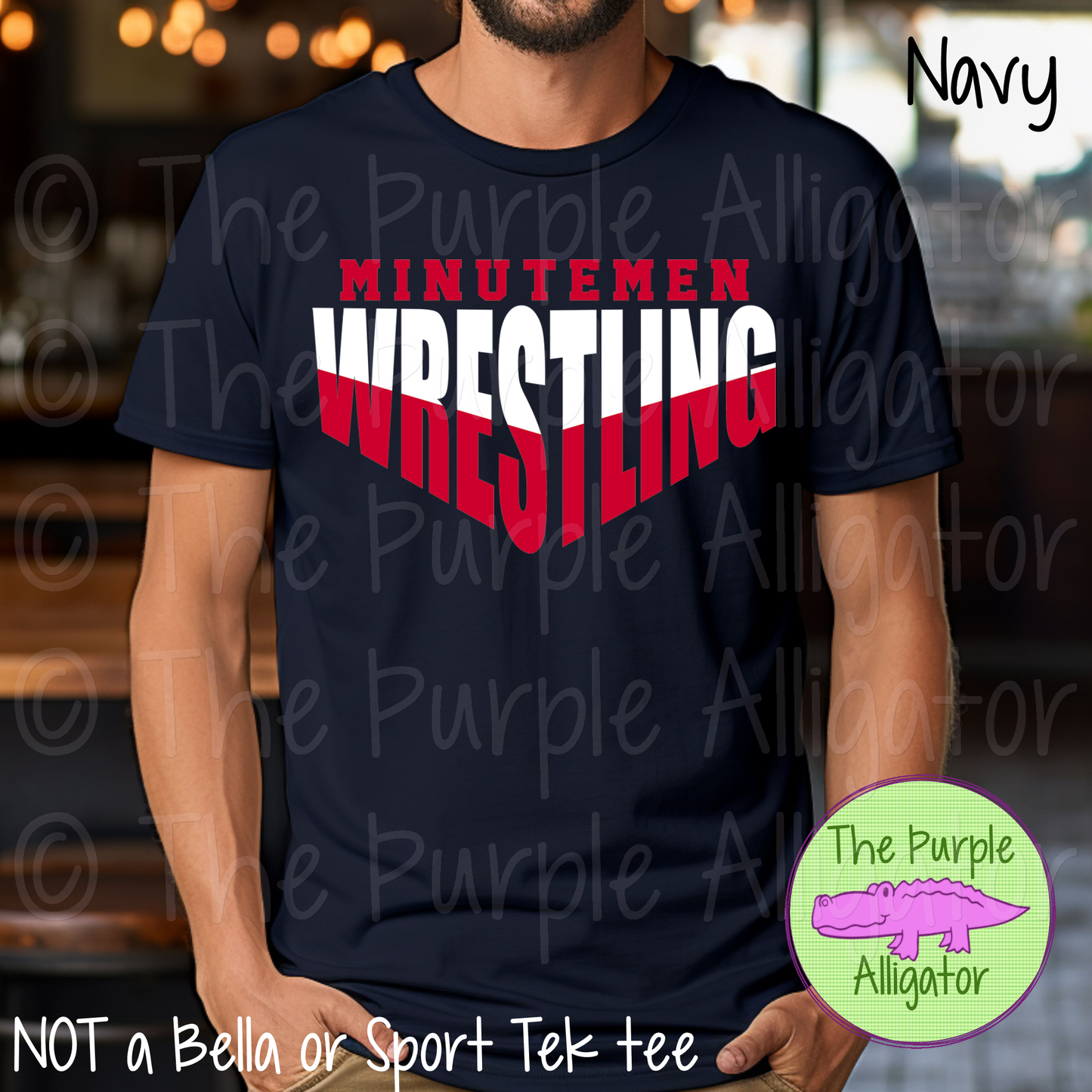 Minutemen Wrestling SC6 Mascot School Spirit - CHOOSE YOUR DESIGN COLORS (d2f TPA)