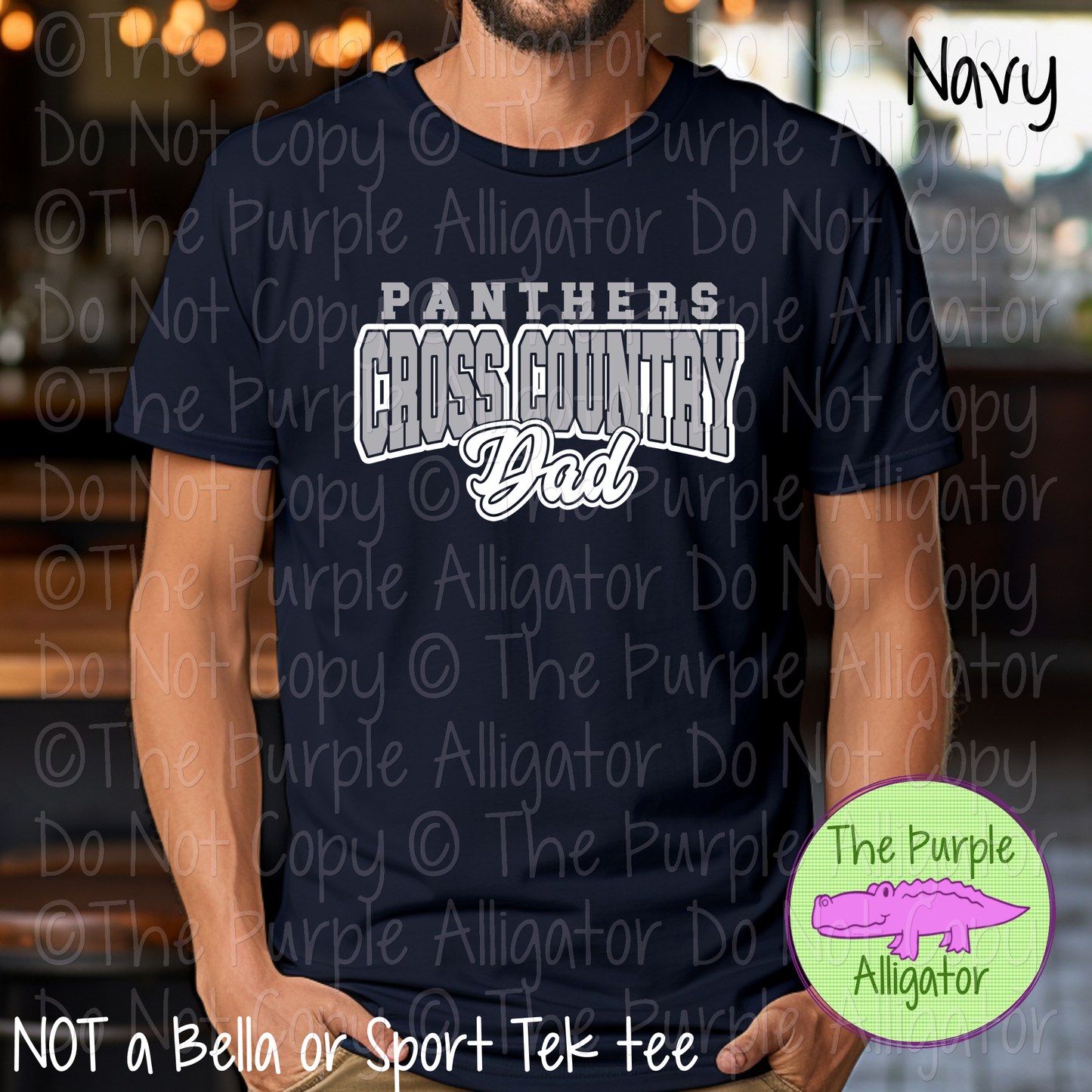Panthers Cross Country Dad SC14 Mascot School Spirit Wear Team Gear - CHOOSE YOUR DESIGN COLORS - 0625 (d2f TPA)