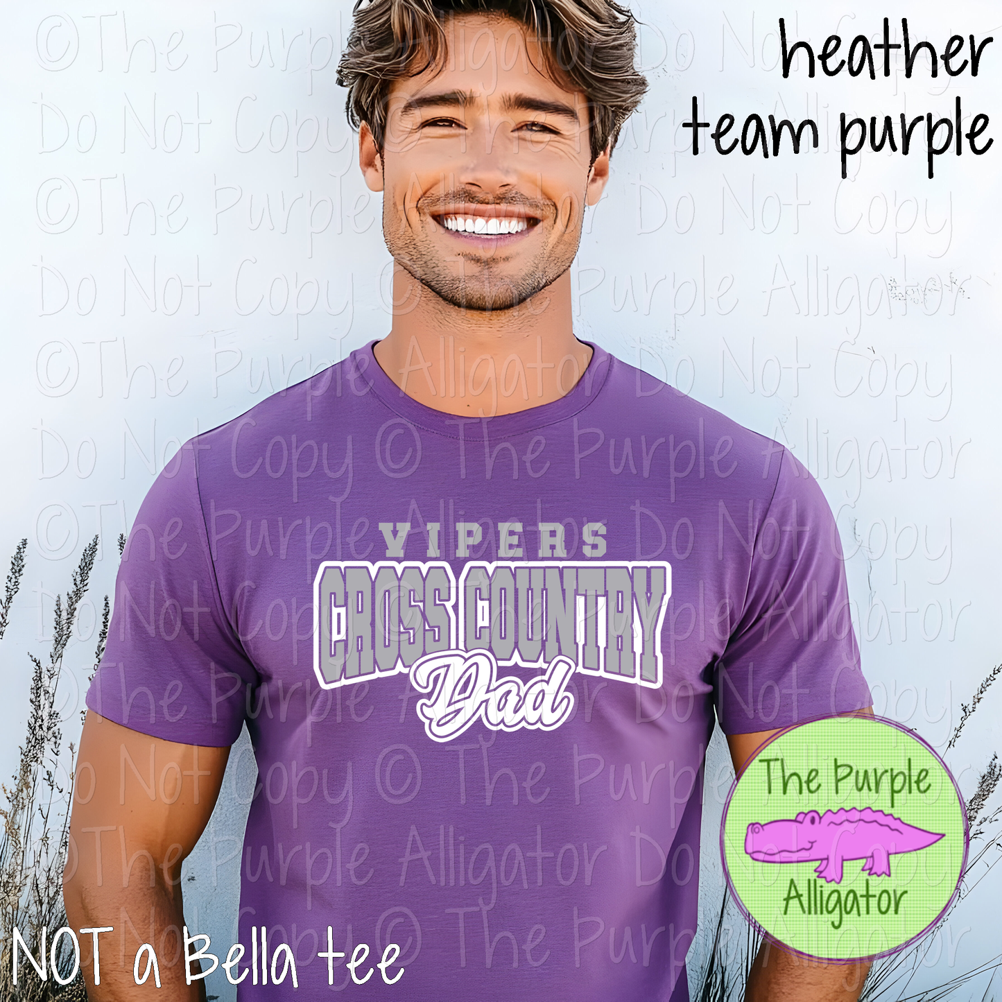 Vipers Cross Country Dad SC14 Mascot School Spirit Wear Team Gear - CHOOSE YOUR DESIGN COLORS - 0625 (d2f TPA)