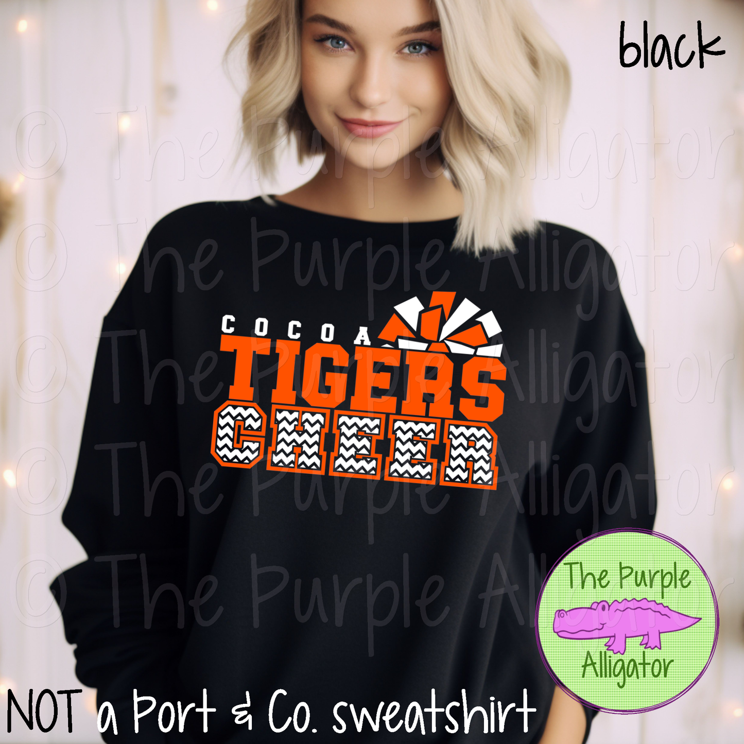 Cocoa Tigers Cheer SC8 Mascot School Spirit - CHOOSE YOUR DESIGN COLORS (d2f TPA)