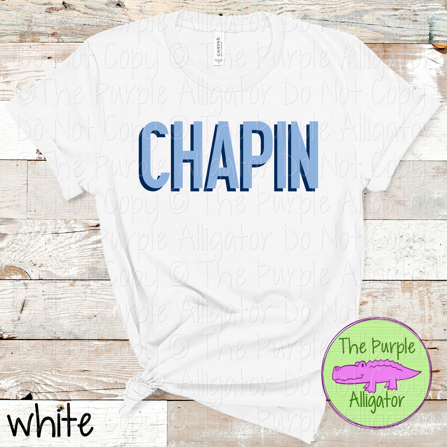 Chapin NF Two-Tone Offset Spirit Design | Bold Two-Color Offset Text Design | CHOOSE YOUR DESIGN COLORS 0825 (d2f TPA)