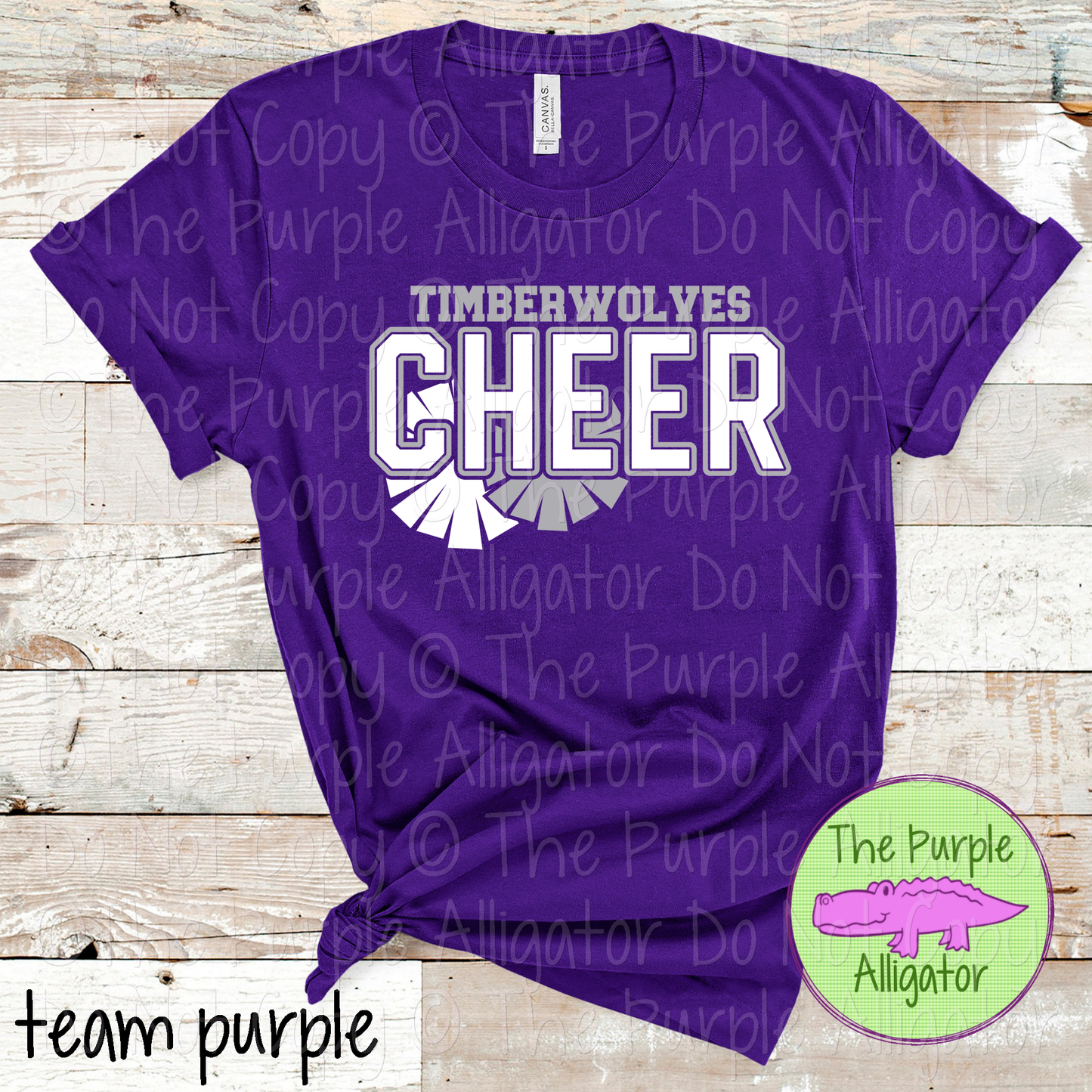 Timberwolves Cheer SC34 Mascot School Spirit - CHOOSE YOUR DESIGN COLORS - 0625 (d2f TPA)