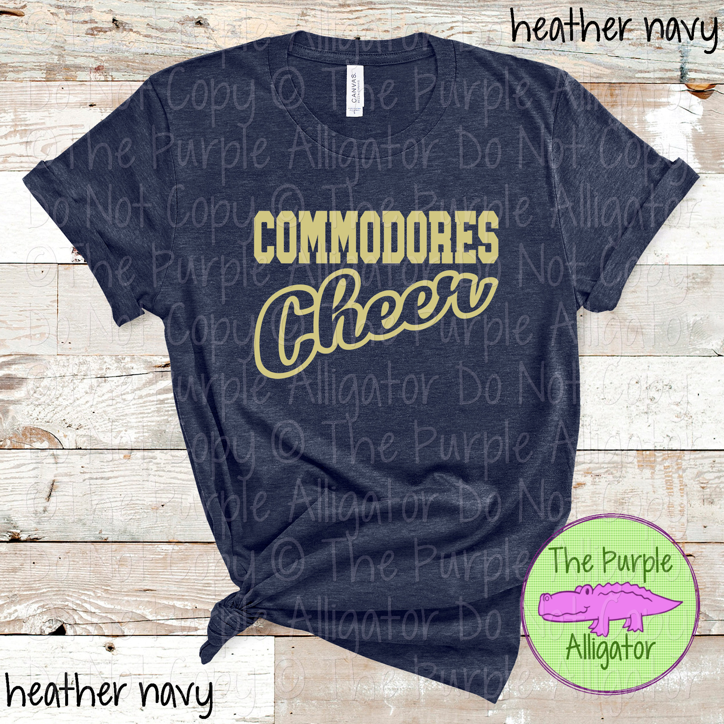 Commodores Hollow Cheer SC16 Mascot School Spirit Team Swag - CHOOSE YOUR DESIGN COLOR - 0625 (d2f TPA)