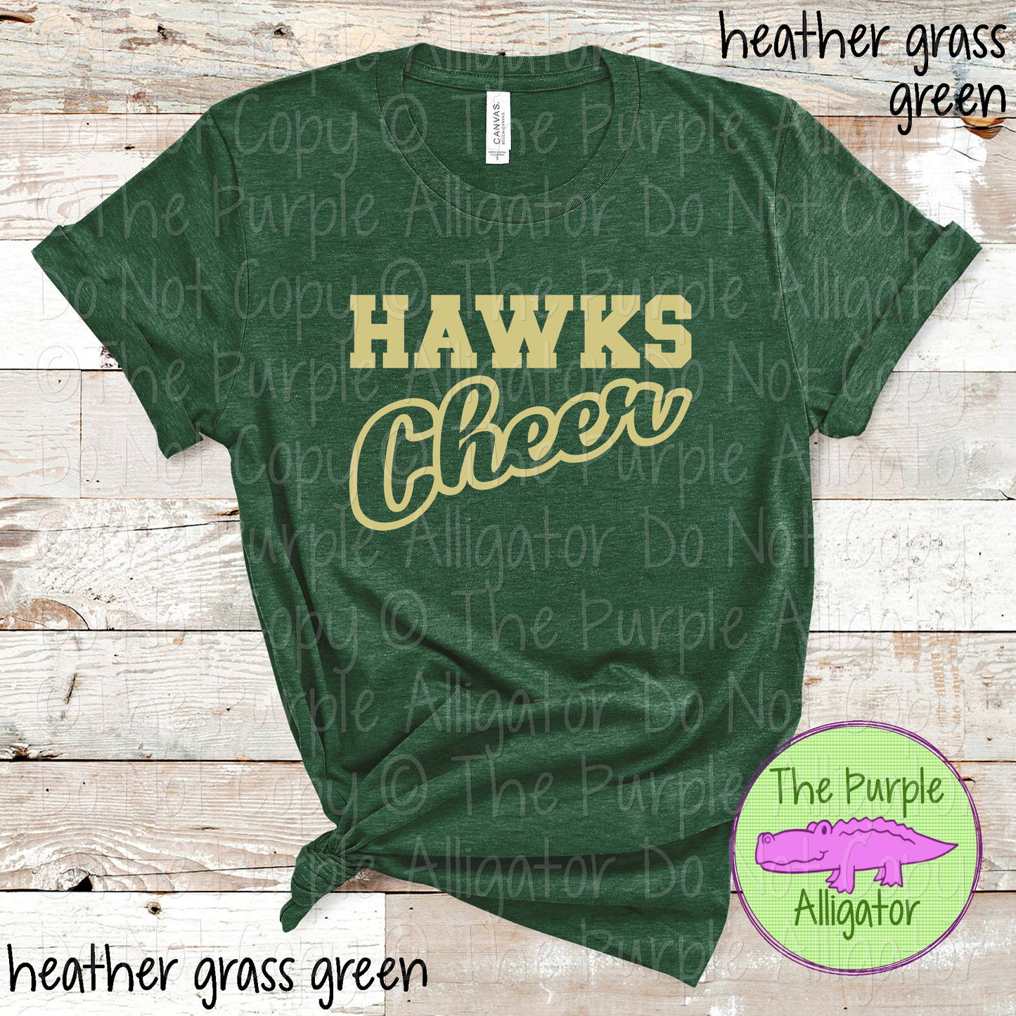 Hawks Hollow Cheer SC16 Mascot School Spirit Team Swag - CHOOSE YOUR DESIGN COLOR - 0625 (d2f TPA)