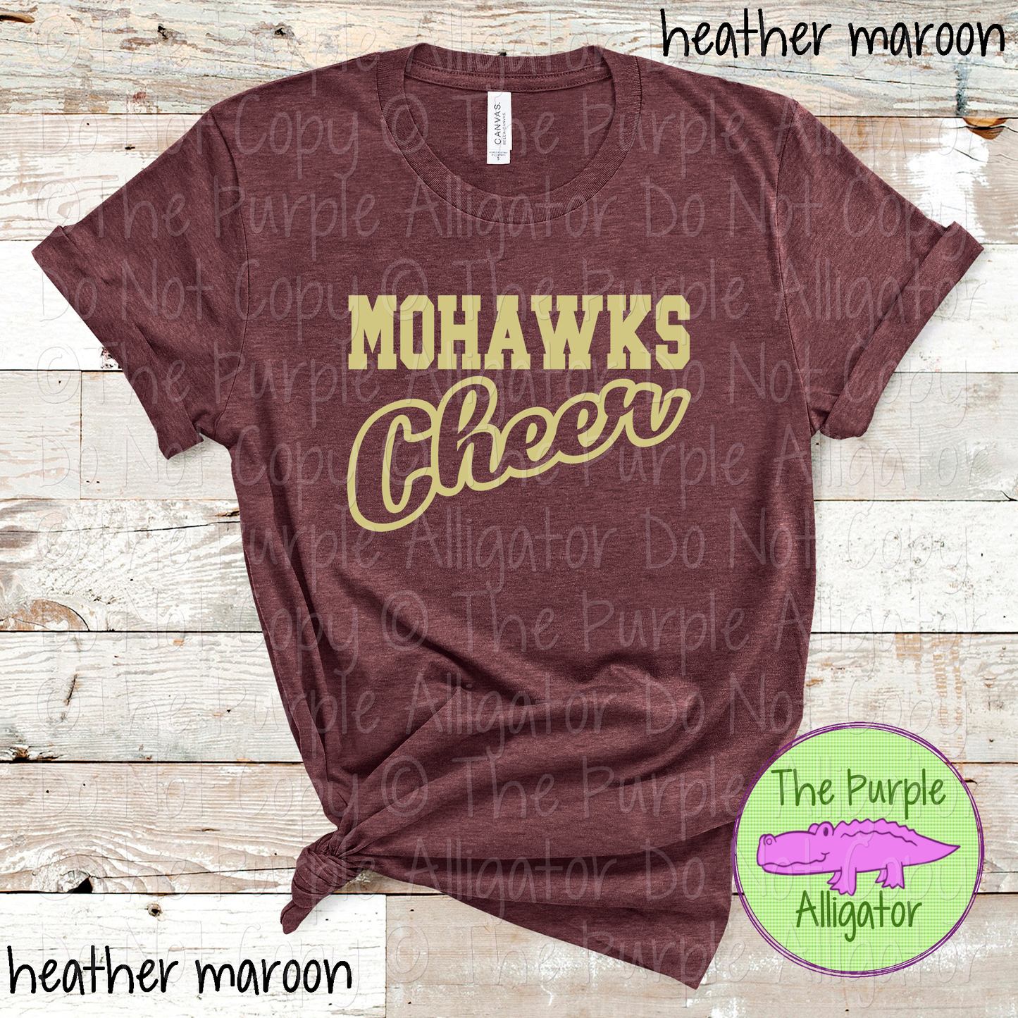 Mohawks Hollow Cheer SC16 Mascot School Spirit Team Swag - CHOOSE YOUR DESIGN COLOR - 0625 (d2f TPA)