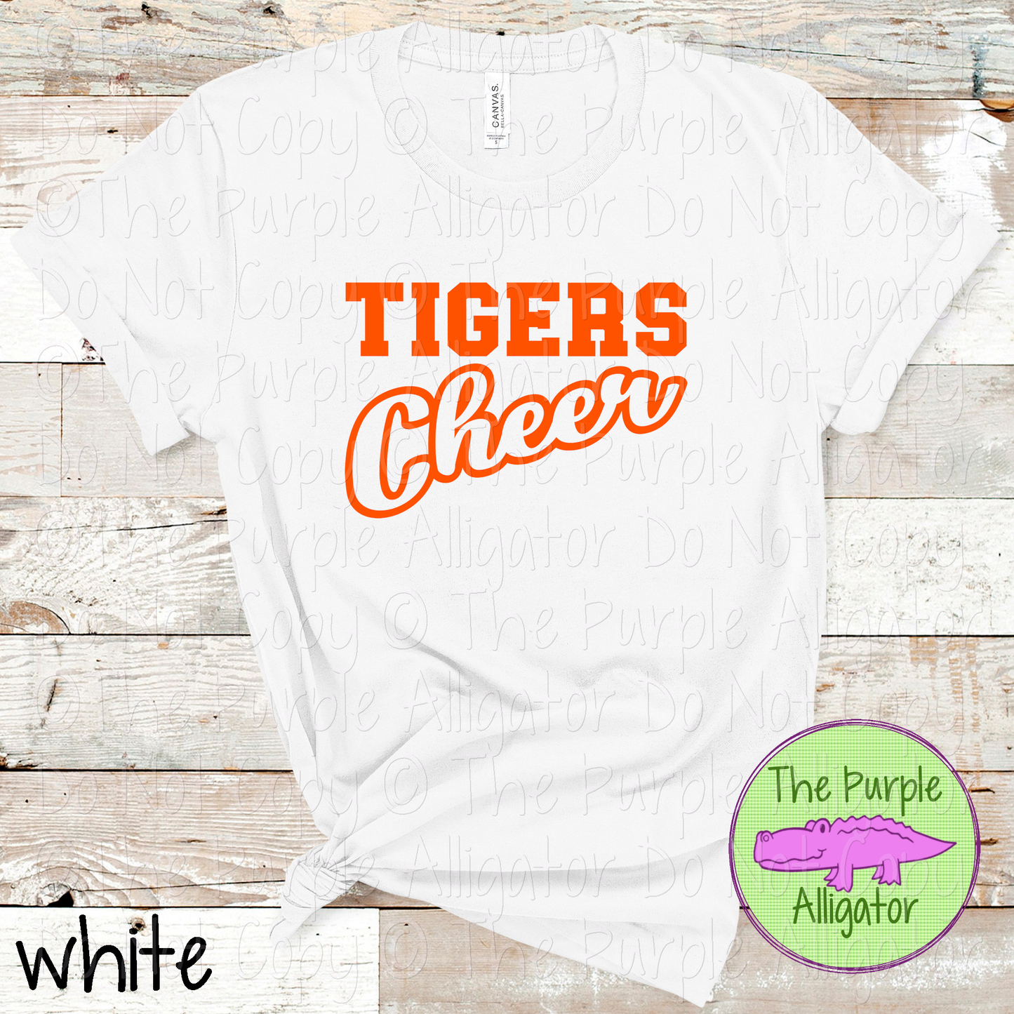 Tigers Hollow Cheer SC16 Mascot School Spirit Team Swag - CHOOSE YOUR DESIGN COLOR - 0625 (d2f TPA)