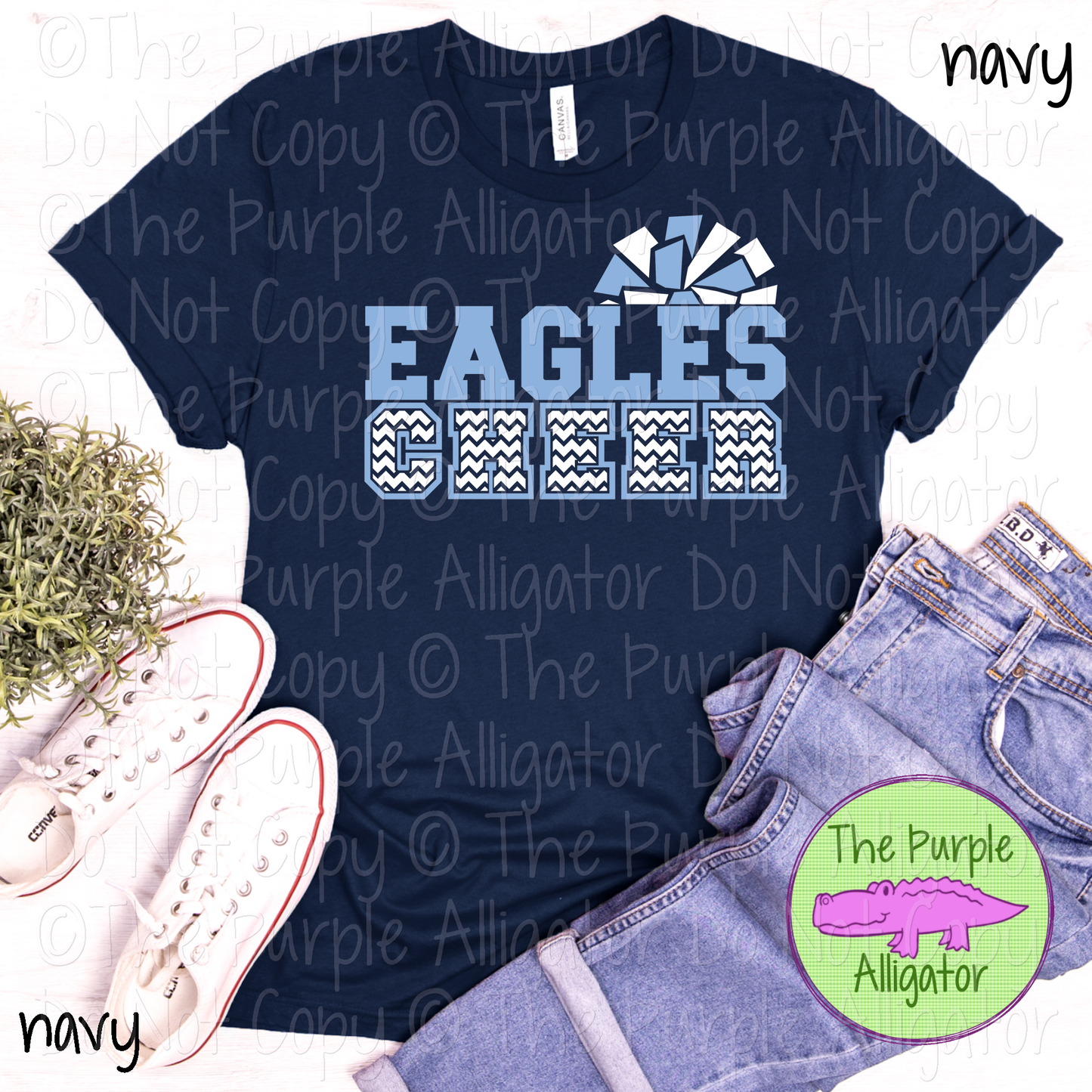 Eagles Cheer SC8 Mascot School Spirit - CHOOSE YOUR DESIGN COLORS - 0625 (d2f TPA)