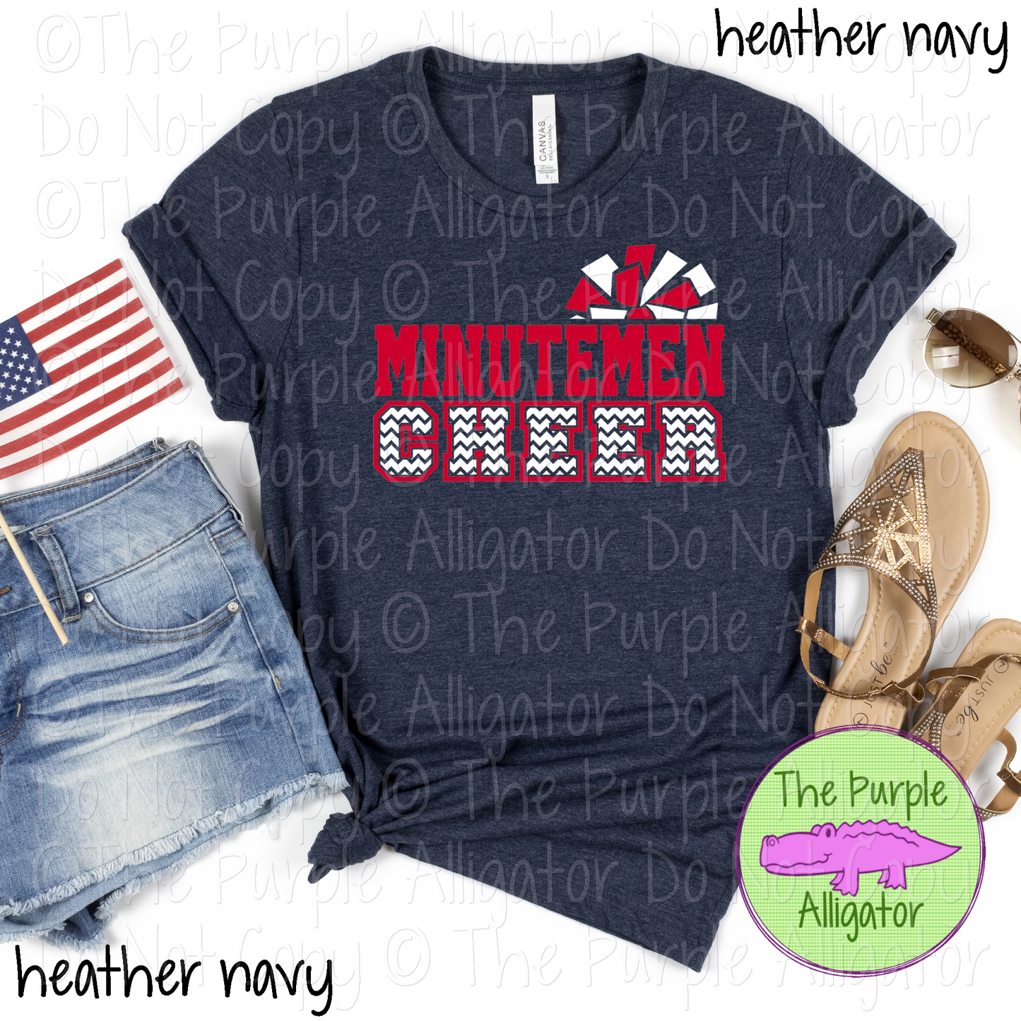 Minutemen Cheer SC8 Mascot School Spirit - CHOOSE YOUR DESIGN COLORS - 0625 (d2f TPA)
