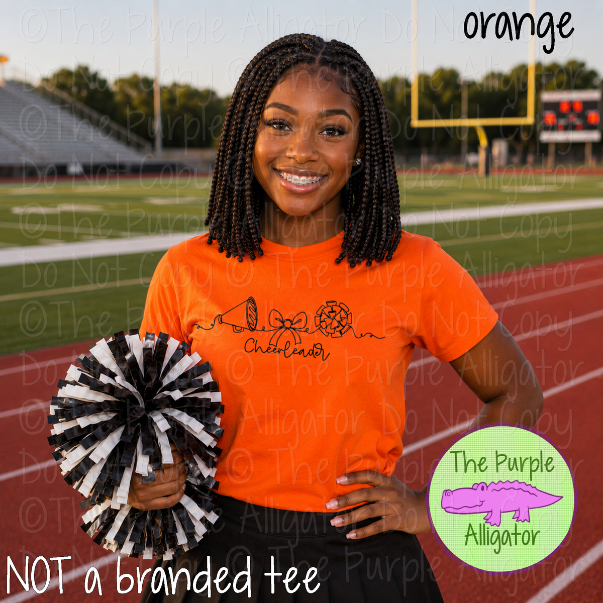 Cheerleader Line Art – Cheerleading Spirit Wear & Cheer Apparel 1025 FOJ