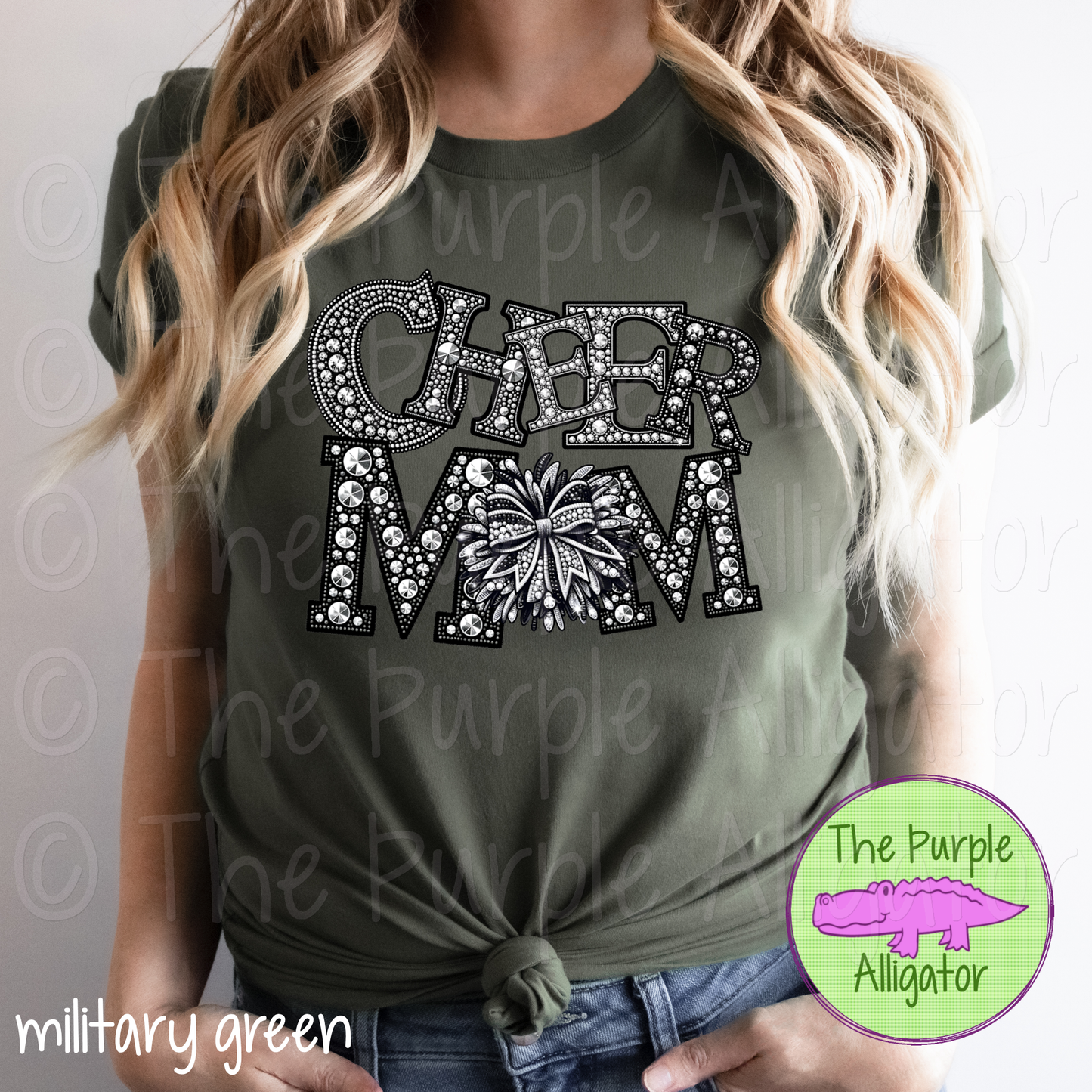 Cheer Mom Faux Rhinestone (d2f TED)