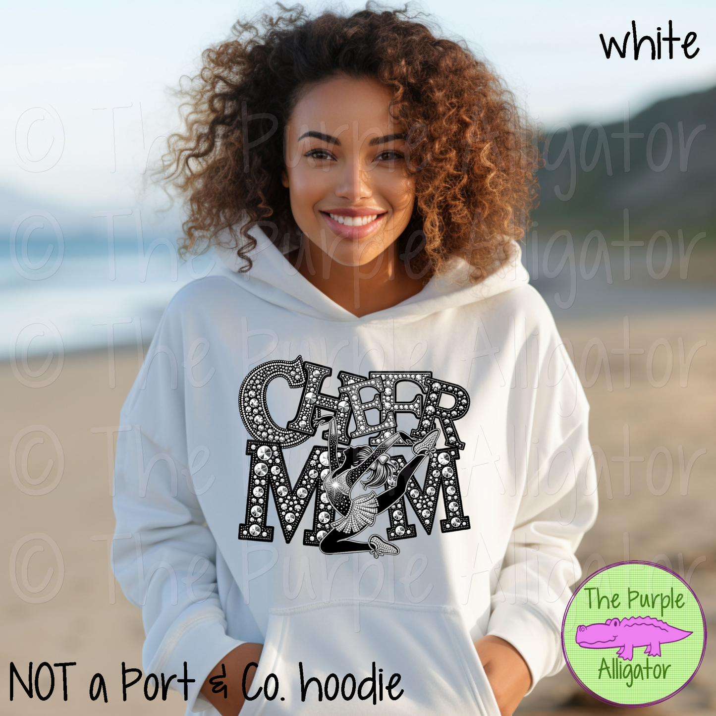 Cheer Mom Cheerleader Faux Rhinestone (d2f TED)