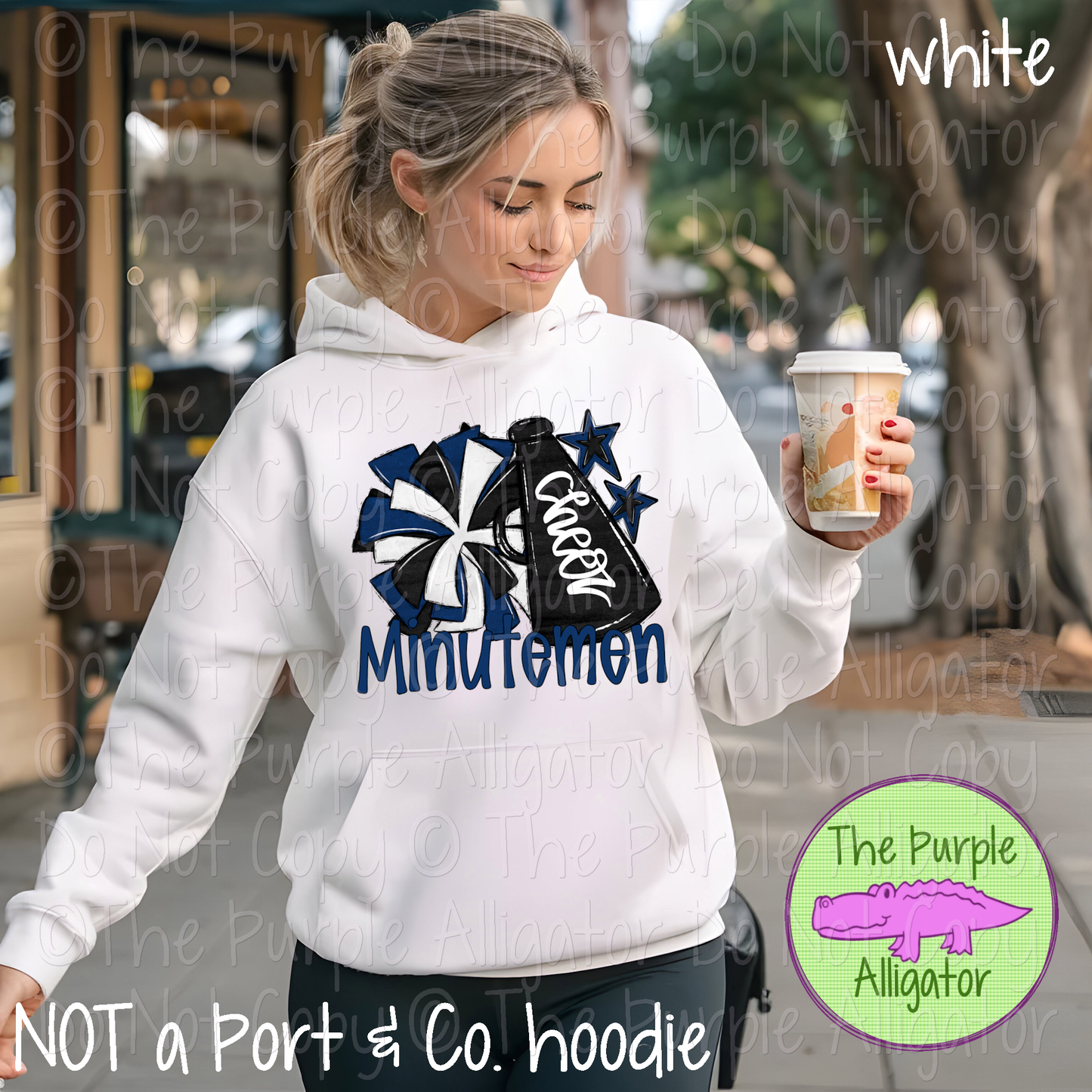 Minutemen Cheer Pom Mascot School Spirit Wear Team Gear - CHOOSE YOUR DESIGN COLOR - 0425 (d2f SWD)