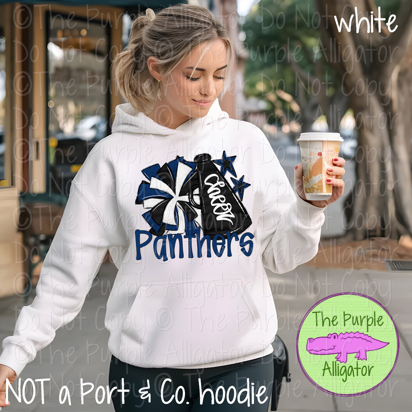 Panthers Cheer Pom Mascot School Spirit Wear Team Gear - CHOOSE YOUR DESIGN COLOR - 0425 (d2f SWD)