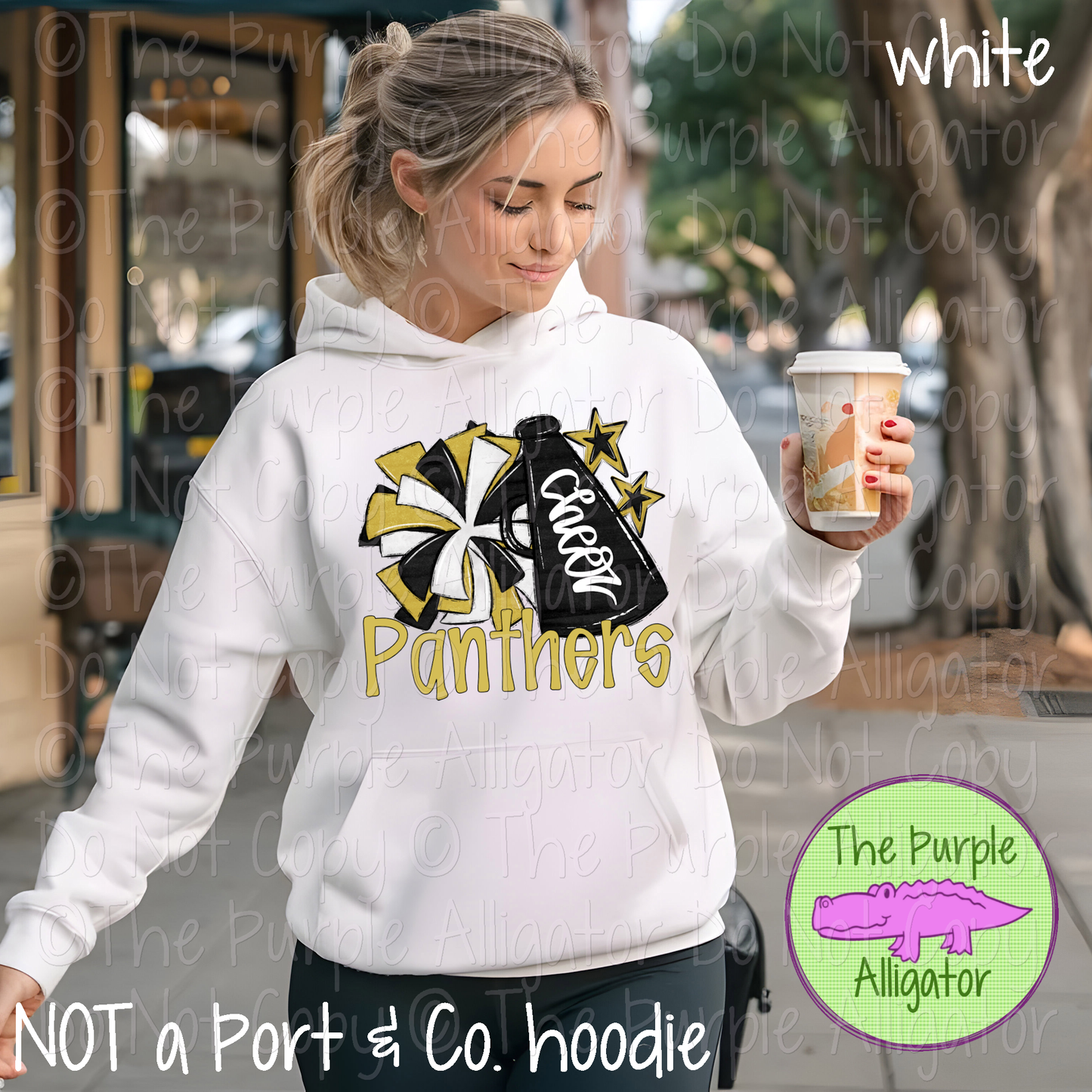 Panthers Cheer Pom Mascot School Spirit Wear Team Gear - CHOOSE YOUR DESIGN COLOR - 0425 (d2f SWD)