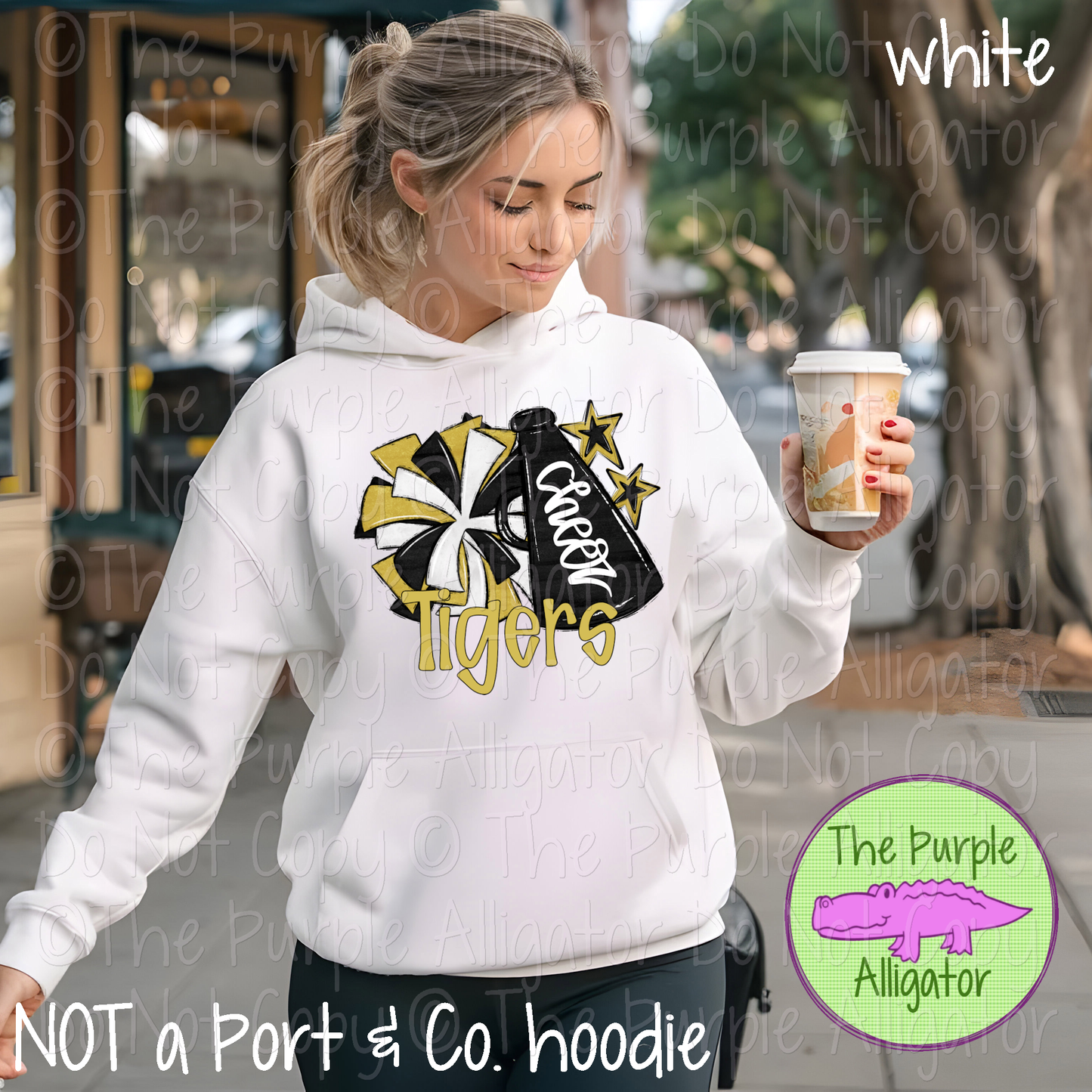 Tigers Cheer Pom Mascot School Spirit Wear Team Gear - CHOOSE YOUR DESIGN COLOR - 0425 (d2f SWD)