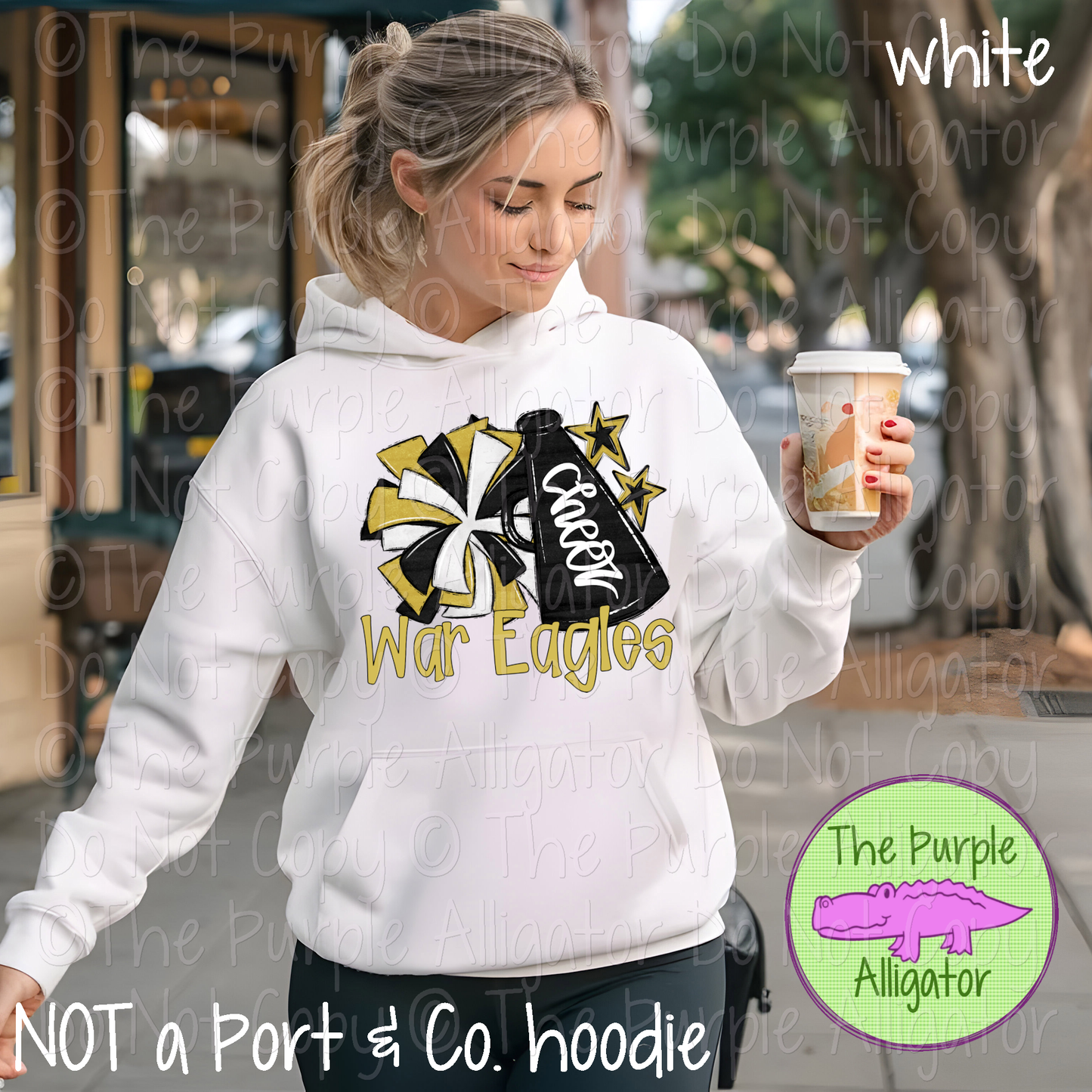 War Eagles Cheer Pom Mascot School Spirit Wear Team Gear - CHOOSE YOUR DESIGN COLOR - 0425 (d2f SWD)