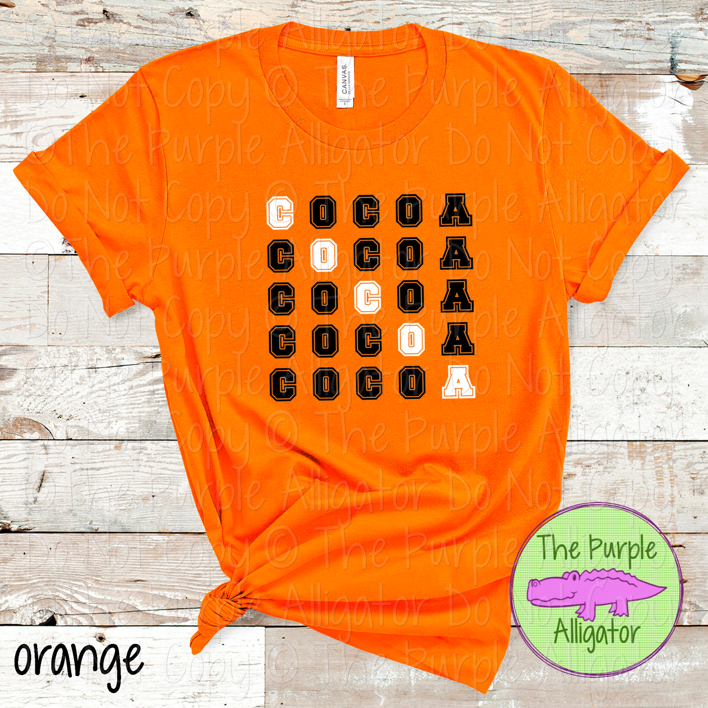 Cocoa 2 Color Stack Design | Custom Spirit Wear for Teachers, Students & Fans - CHOOSE YOUR DESIGN COLORS - 0725 (d2f TPA)