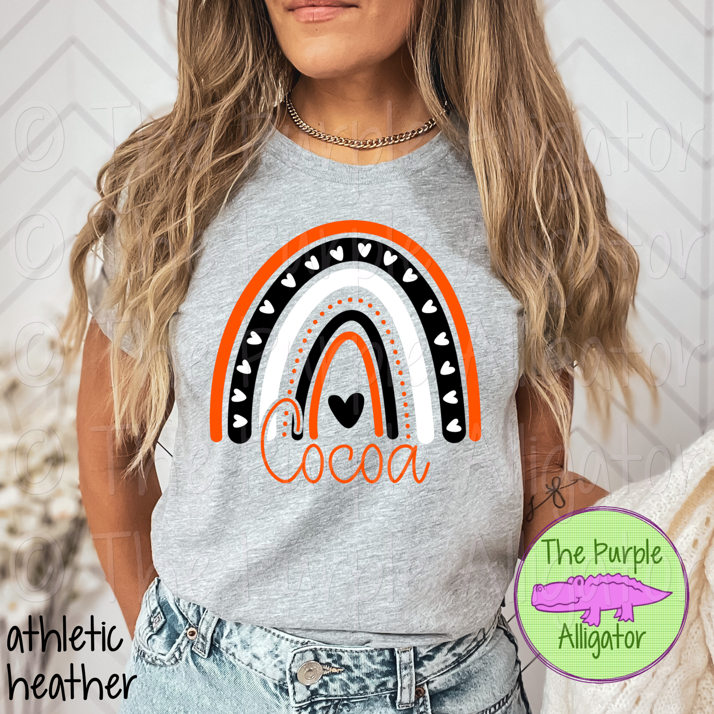 Cocoa Boho Rainbow | 3-Color School Rainbow Spirit Wear Design 0824 (d2f TPA)