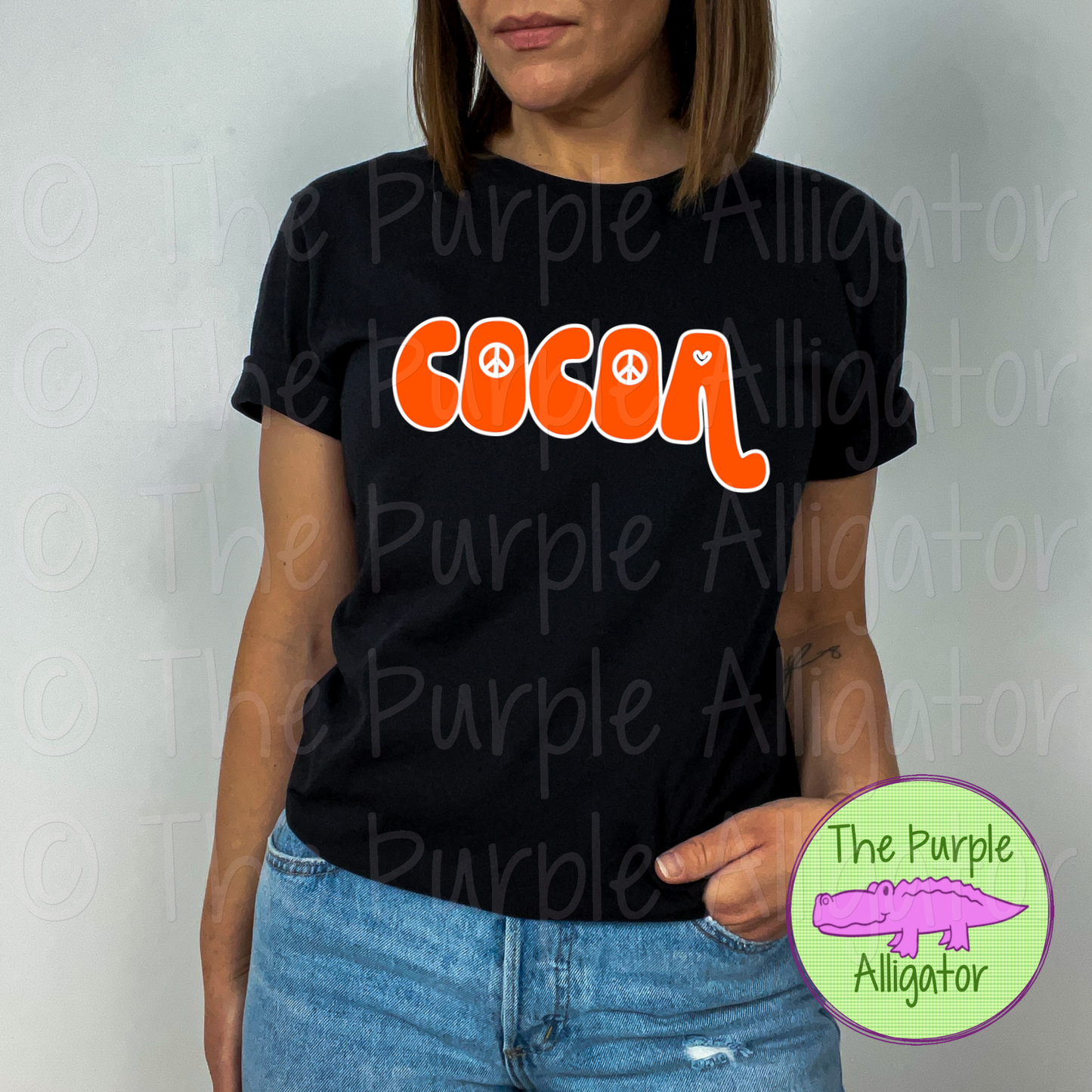 Cocoa Retro Swash School Spirit - CHOOSE YOUR DESIGN COLORS (d2f TPA)