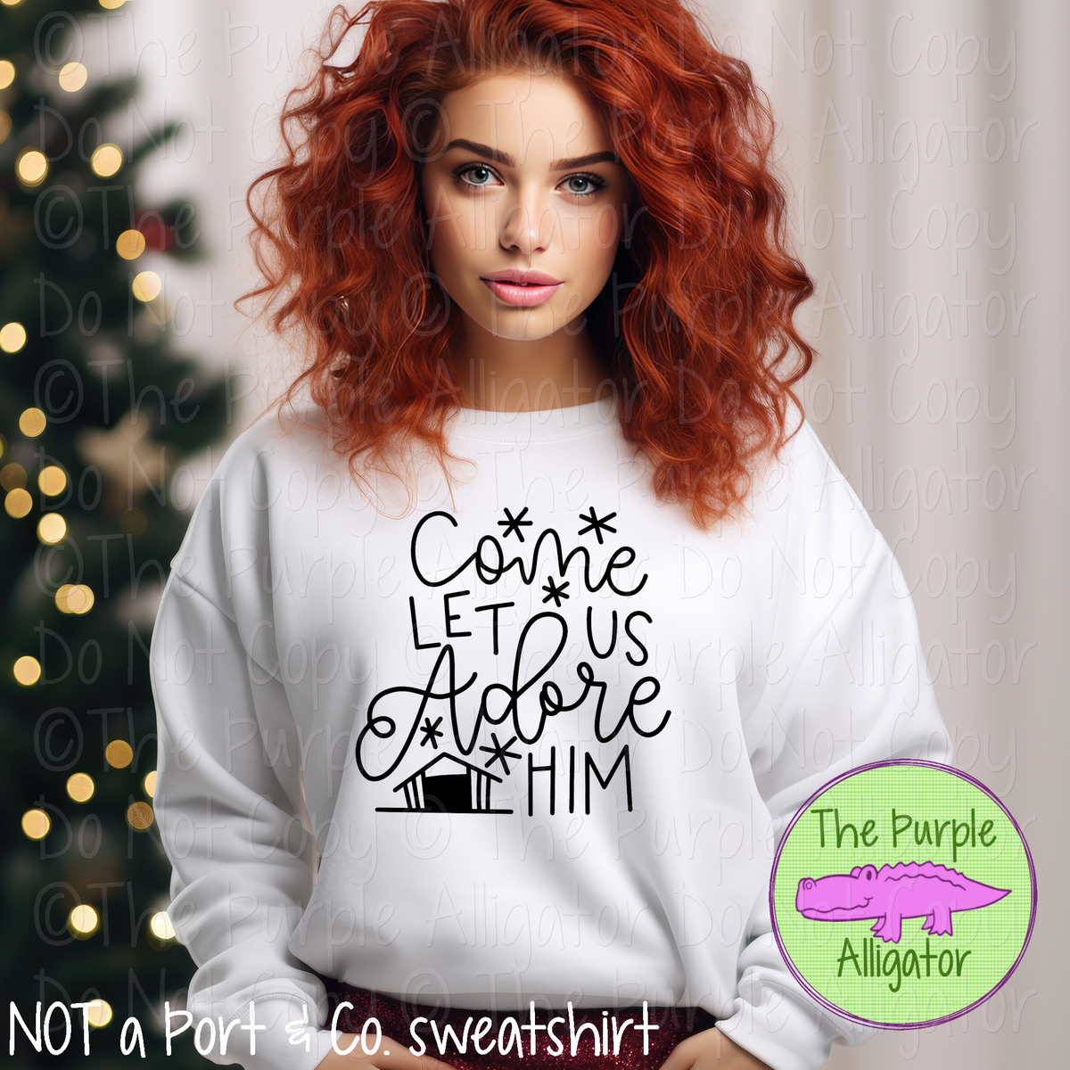 Come Let Us Adore Him Christian Christmas Shirt and Sweatshirt 1118 IDK